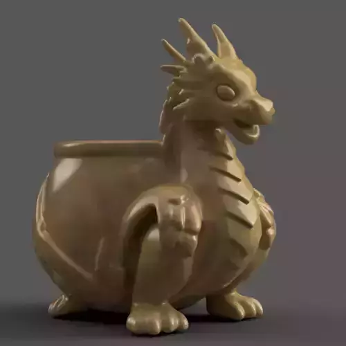 dragon planter - vase - garden urn - candy dish - candle holder
