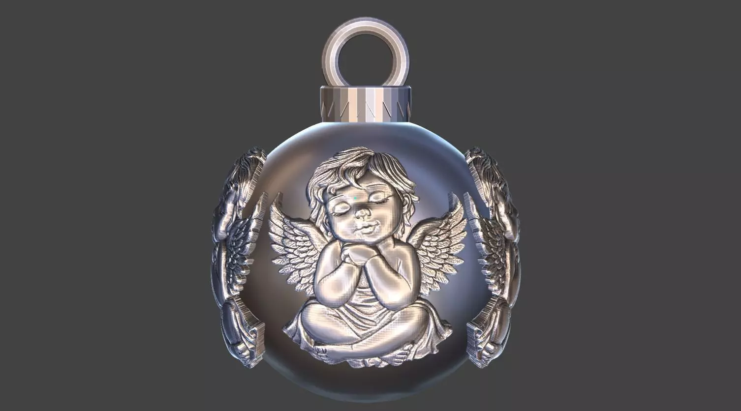 Christmas ball 3D print model_0