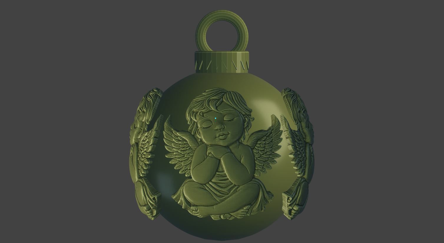 Christmas ball 3D print model_2