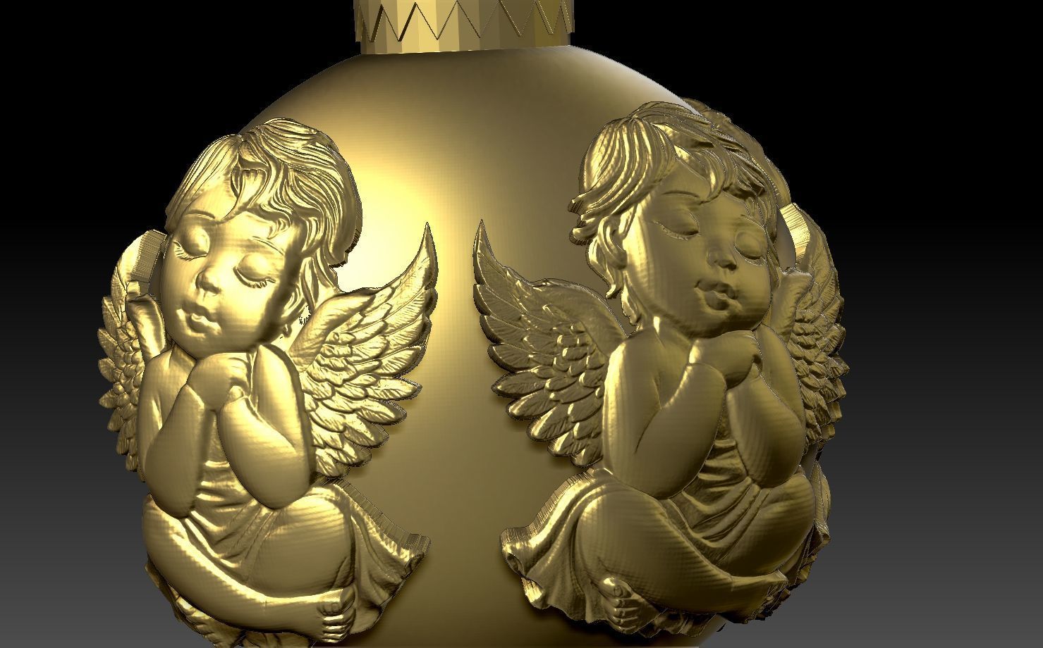 Christmas ball 3D print model_34