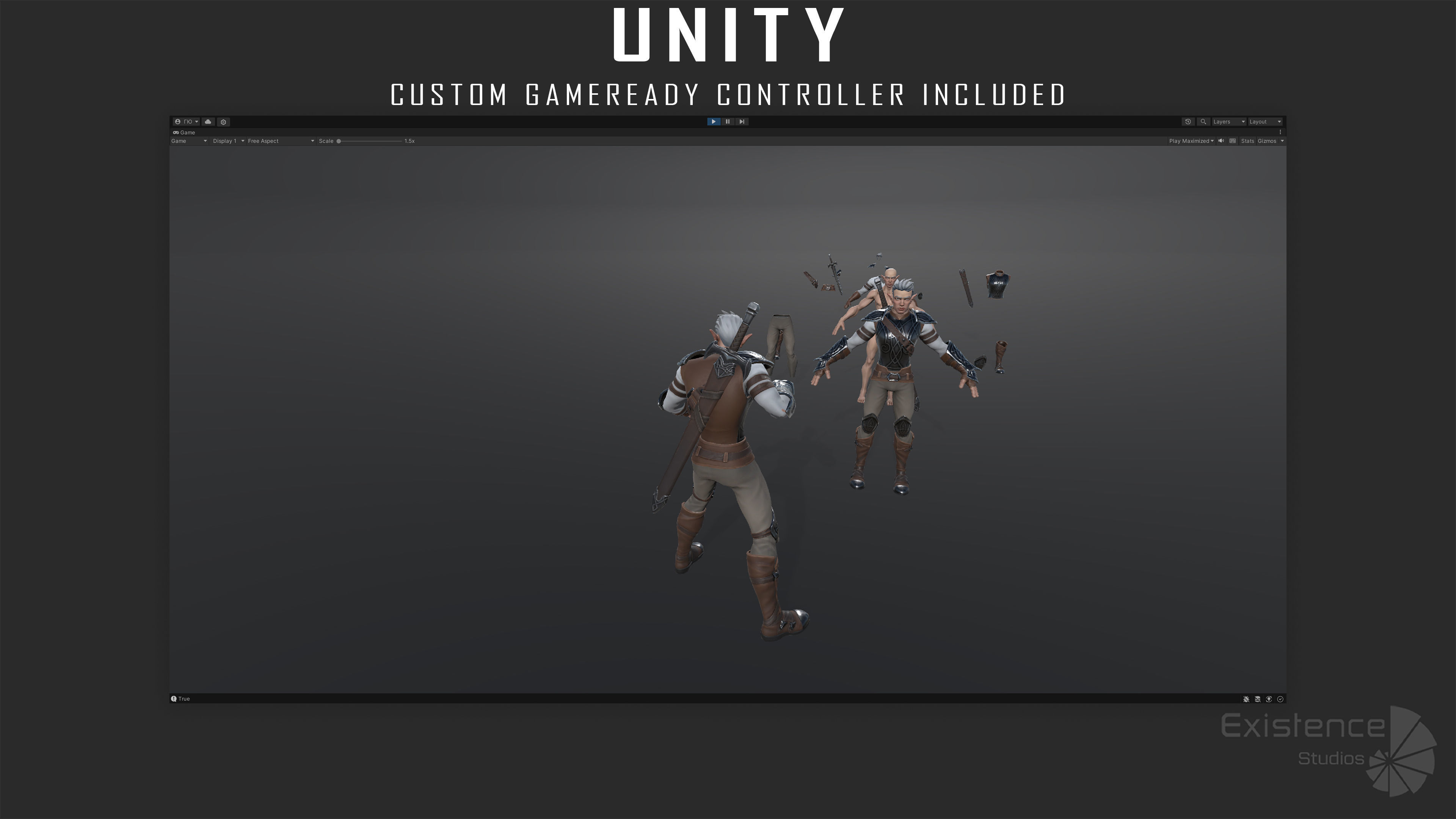 Elf Arden - Stylized Medieval Elven Warrior - RPG Hero - 56 Low-poly 3D model_29