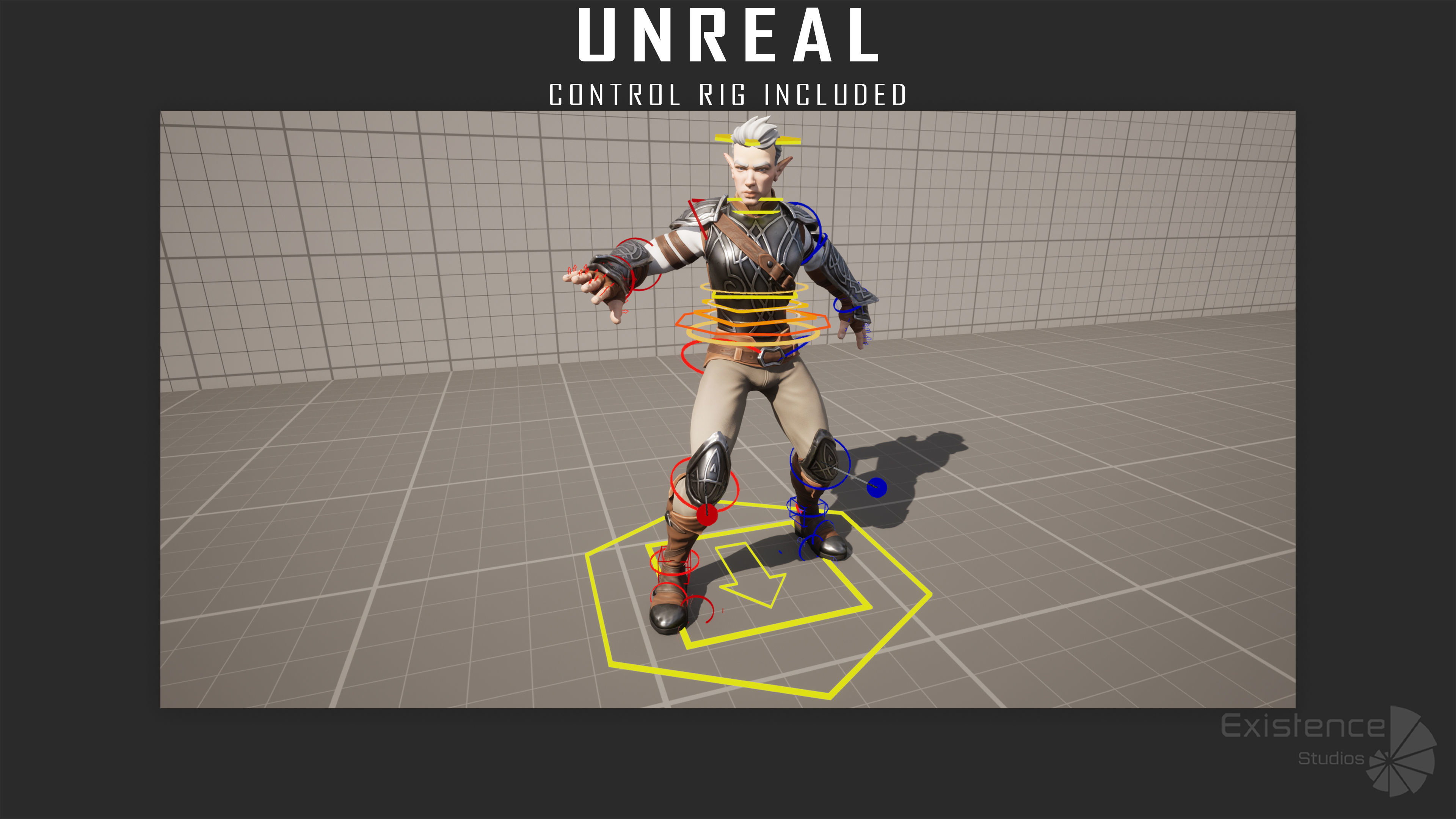 Elf Arden - Stylized Medieval Elven Warrior - RPG Hero - 56 Low-poly 3D model_10