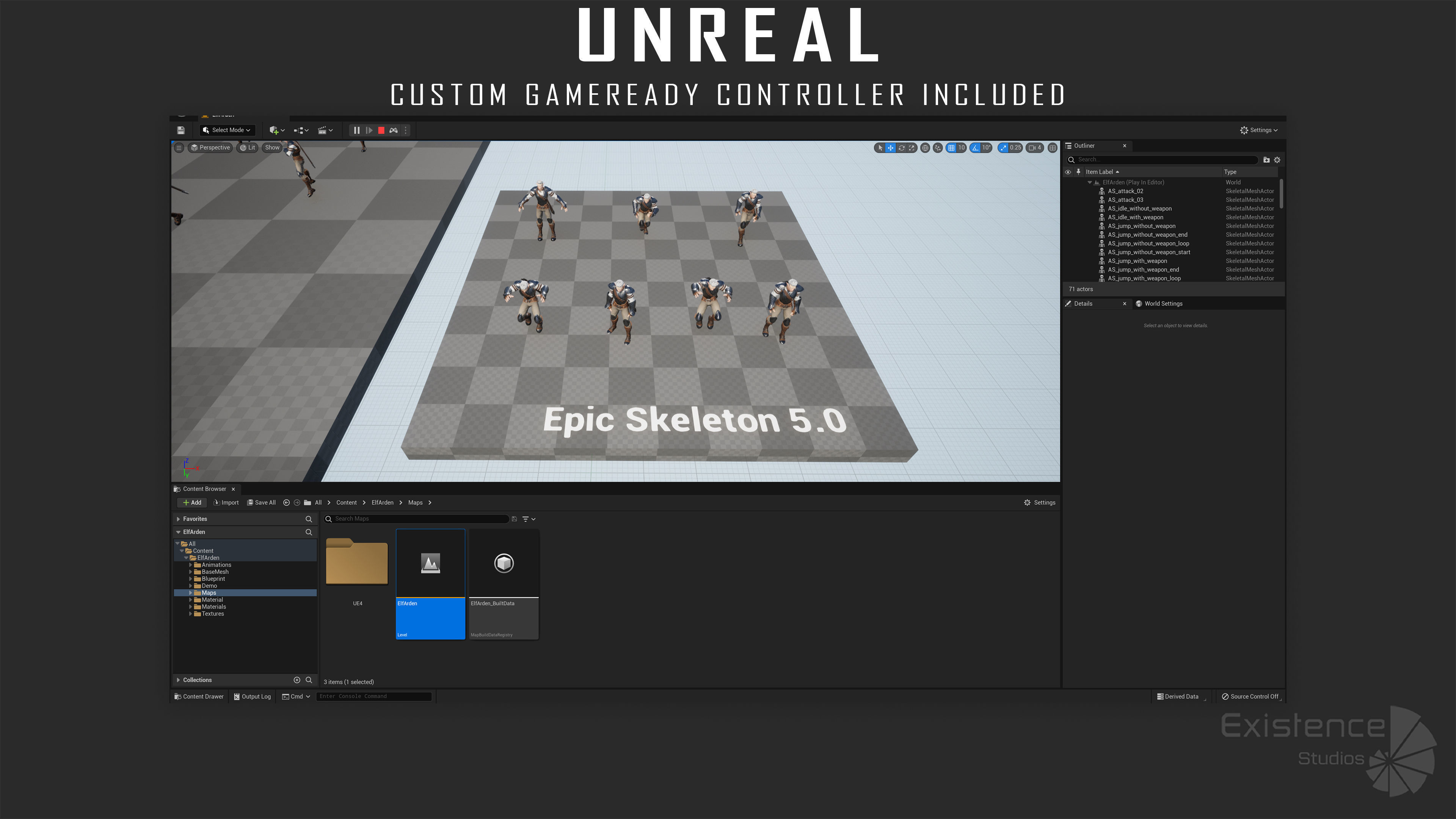Elf Arden - Stylized Medieval Elven Warrior - RPG Hero - 56 Low-poly 3D model_38