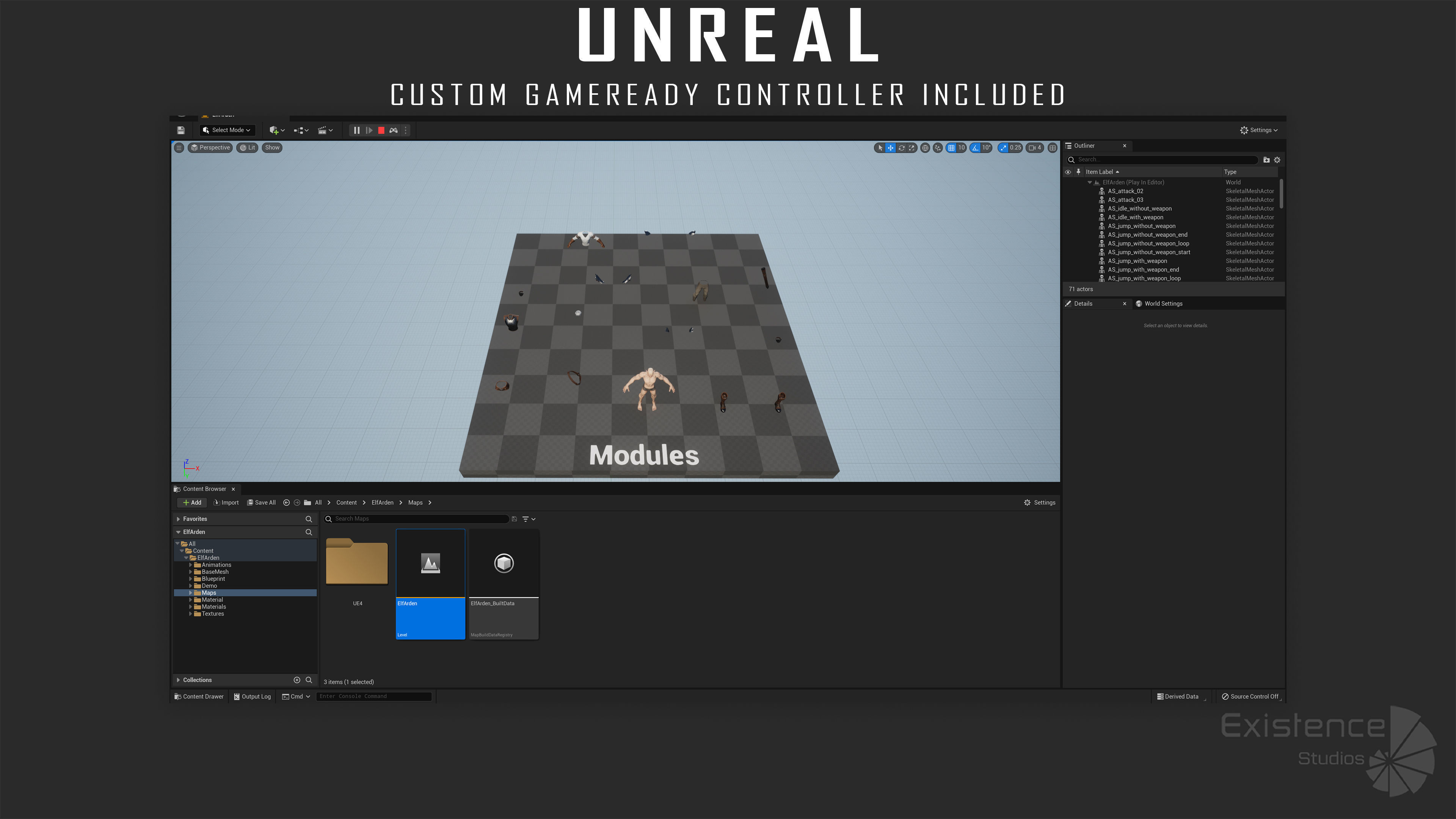 Elf Arden - Stylized Medieval Elven Warrior - RPG Hero - 56 Low-poly 3D model_39