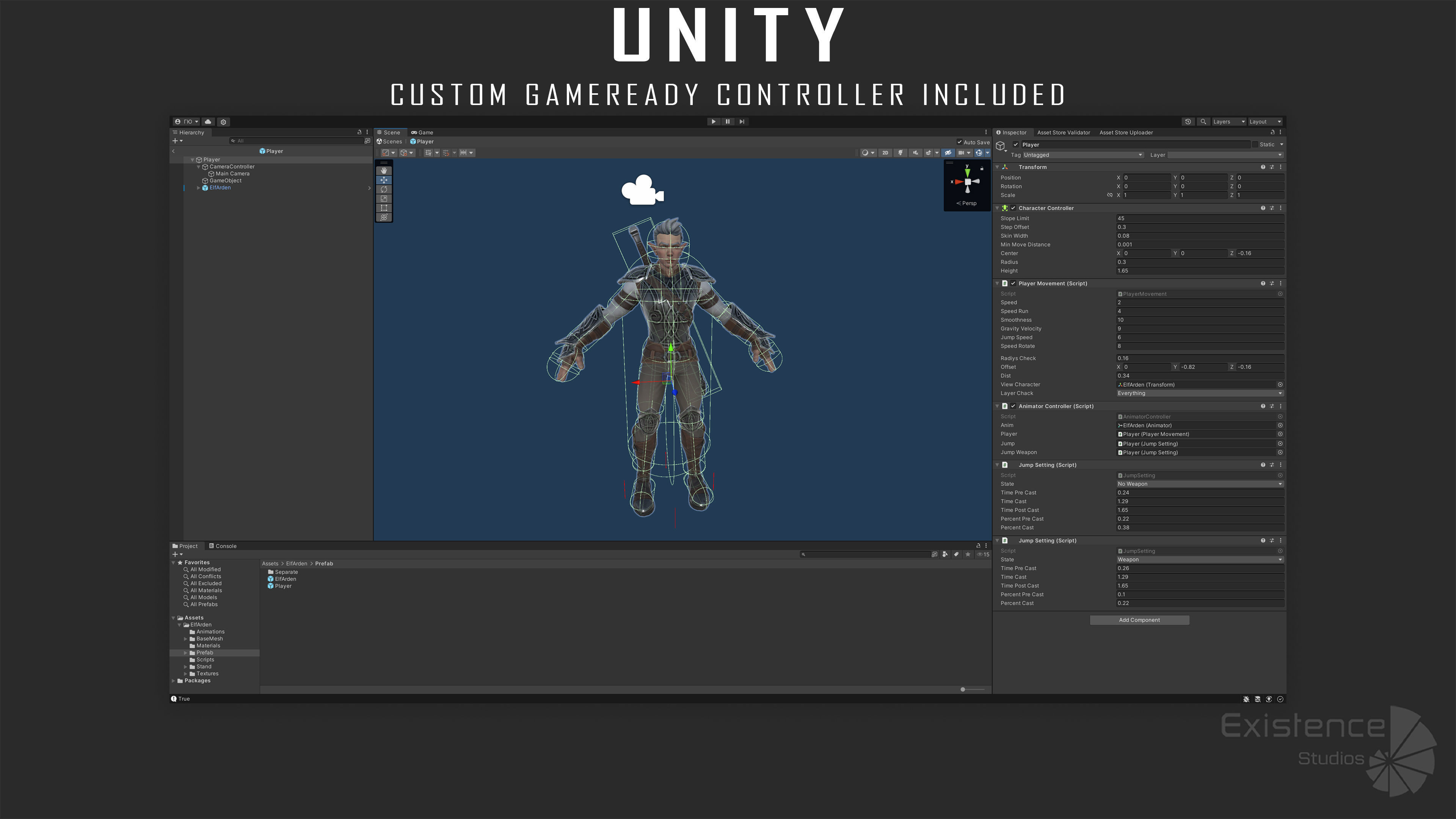 Elf Arden - Stylized Medieval Elven Warrior - RPG Hero - 56 Low-poly 3D model_26