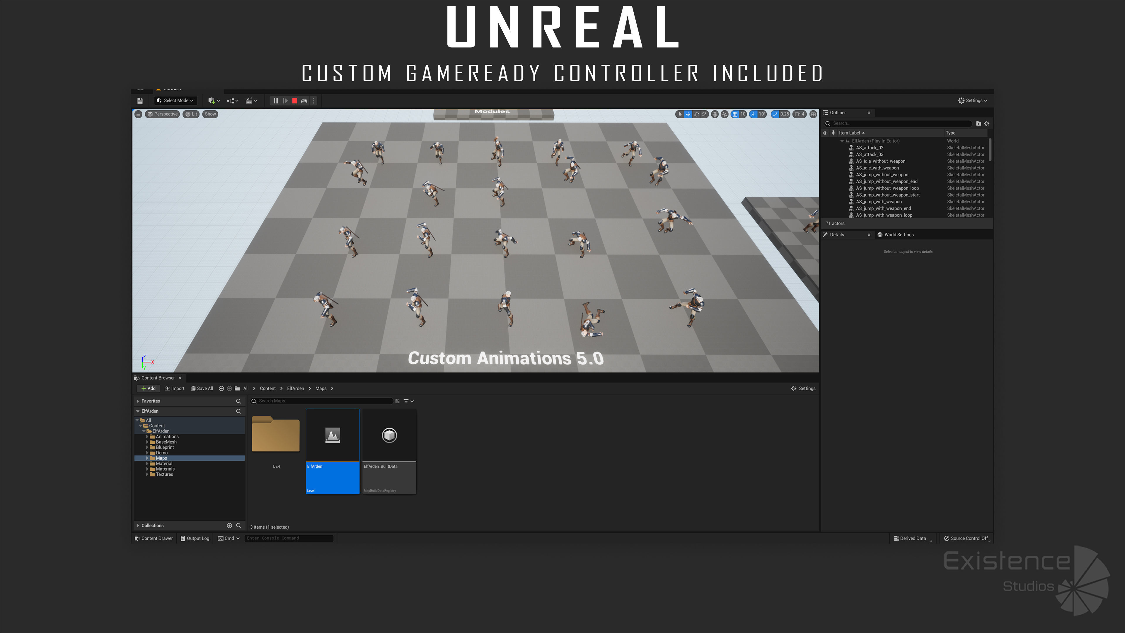 Elf Arden - Stylized Medieval Elven Warrior - RPG Hero - 56 Low-poly 3D model_32