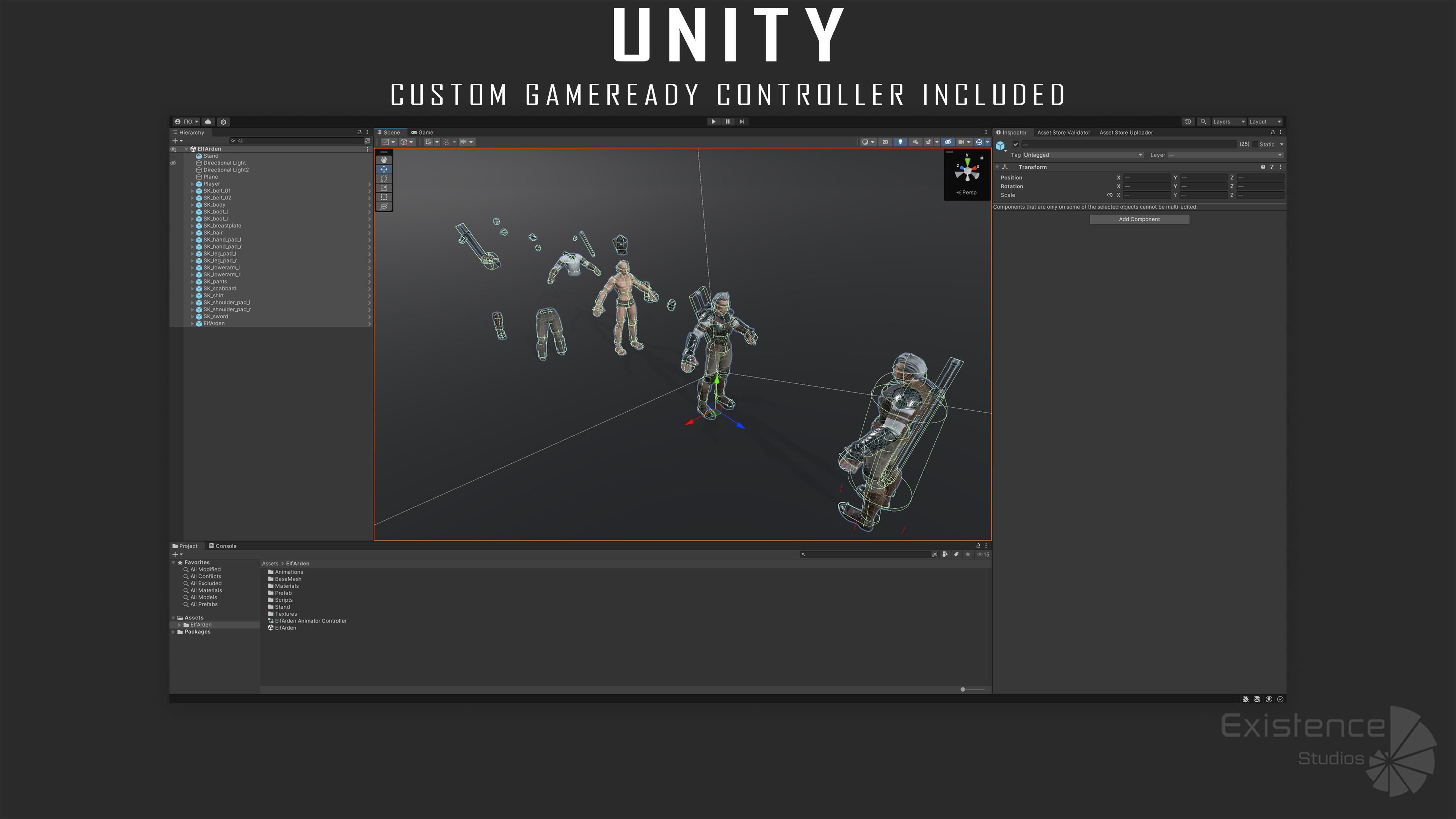 Elf Arden - Stylized Medieval Elven Warrior - RPG Hero - 56 Low-poly 3D model_24