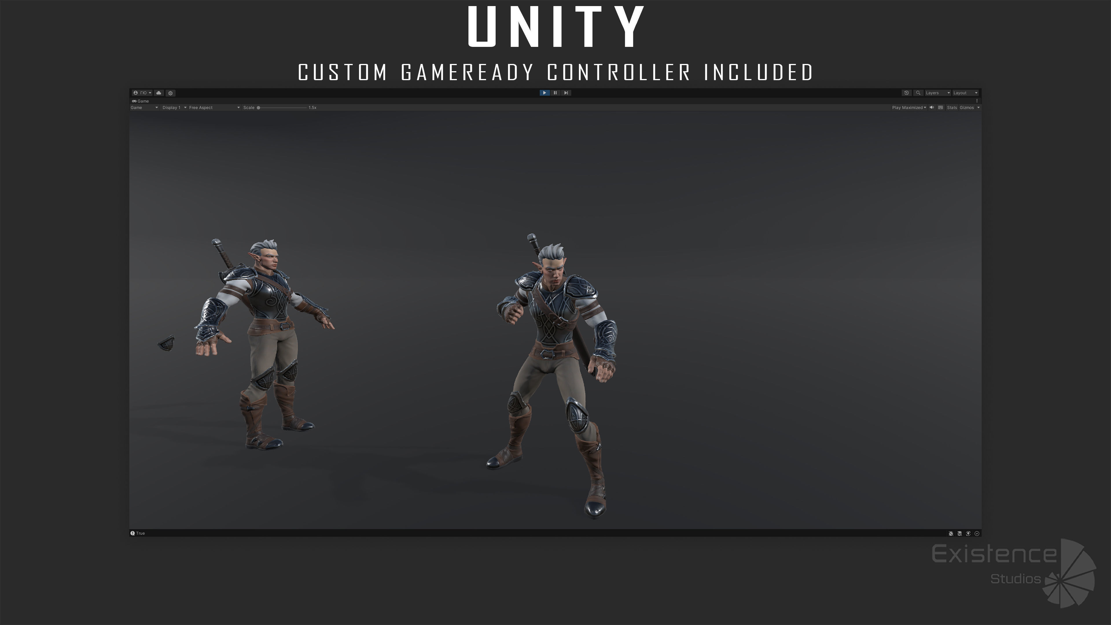 Elf Arden - Stylized Medieval Elven Warrior - RPG Hero - 56 Low-poly 3D model_25