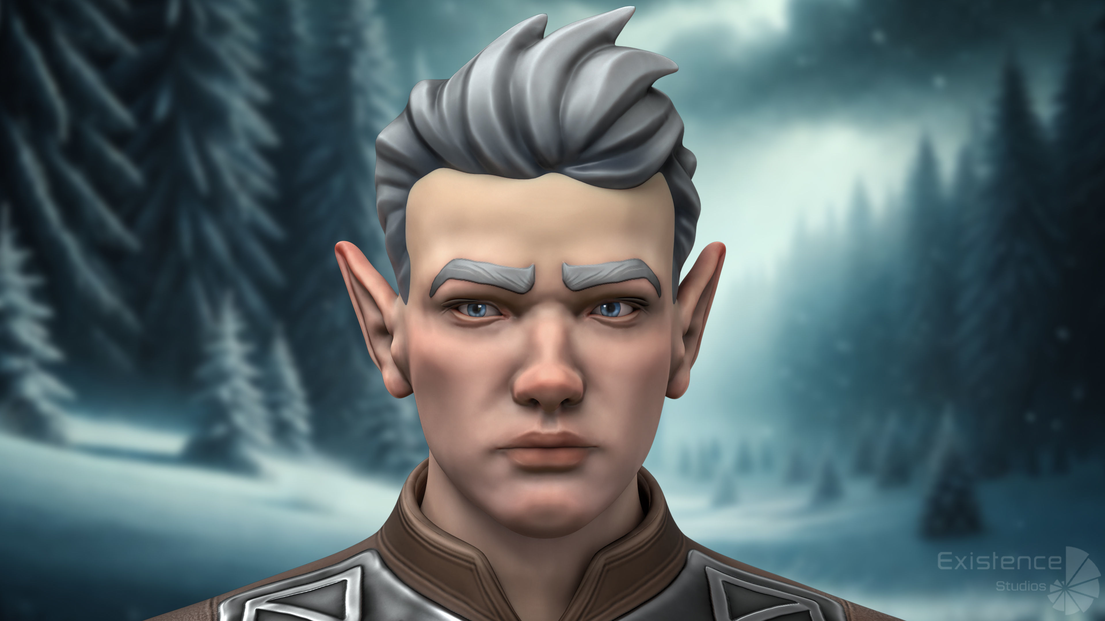 Elf Arden - Stylized Medieval Elven Warrior - RPG Hero - 56 Low-poly 3D model_18