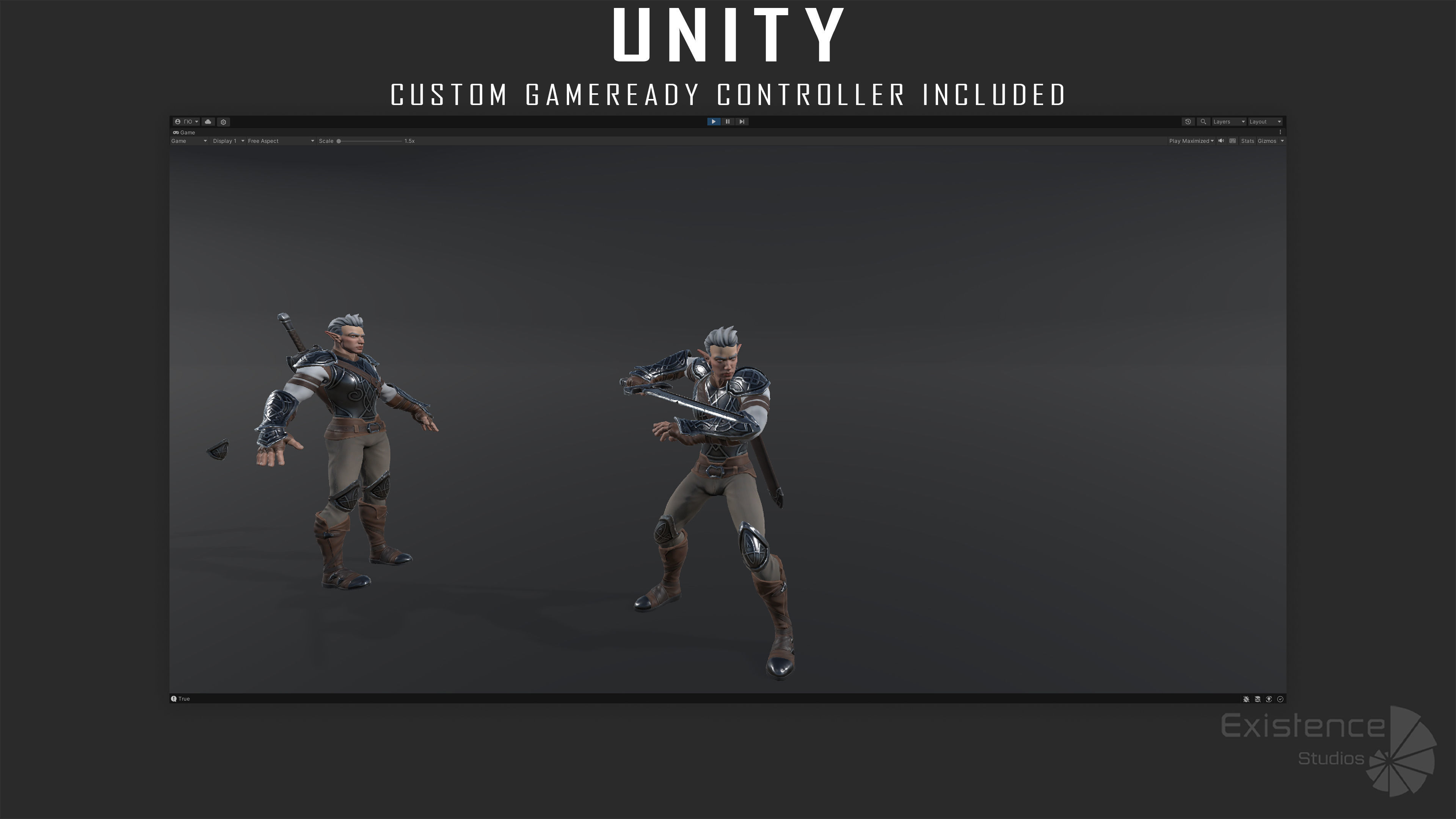 Elf Arden - Stylized Medieval Elven Warrior - RPG Hero - 56 Low-poly 3D model_30