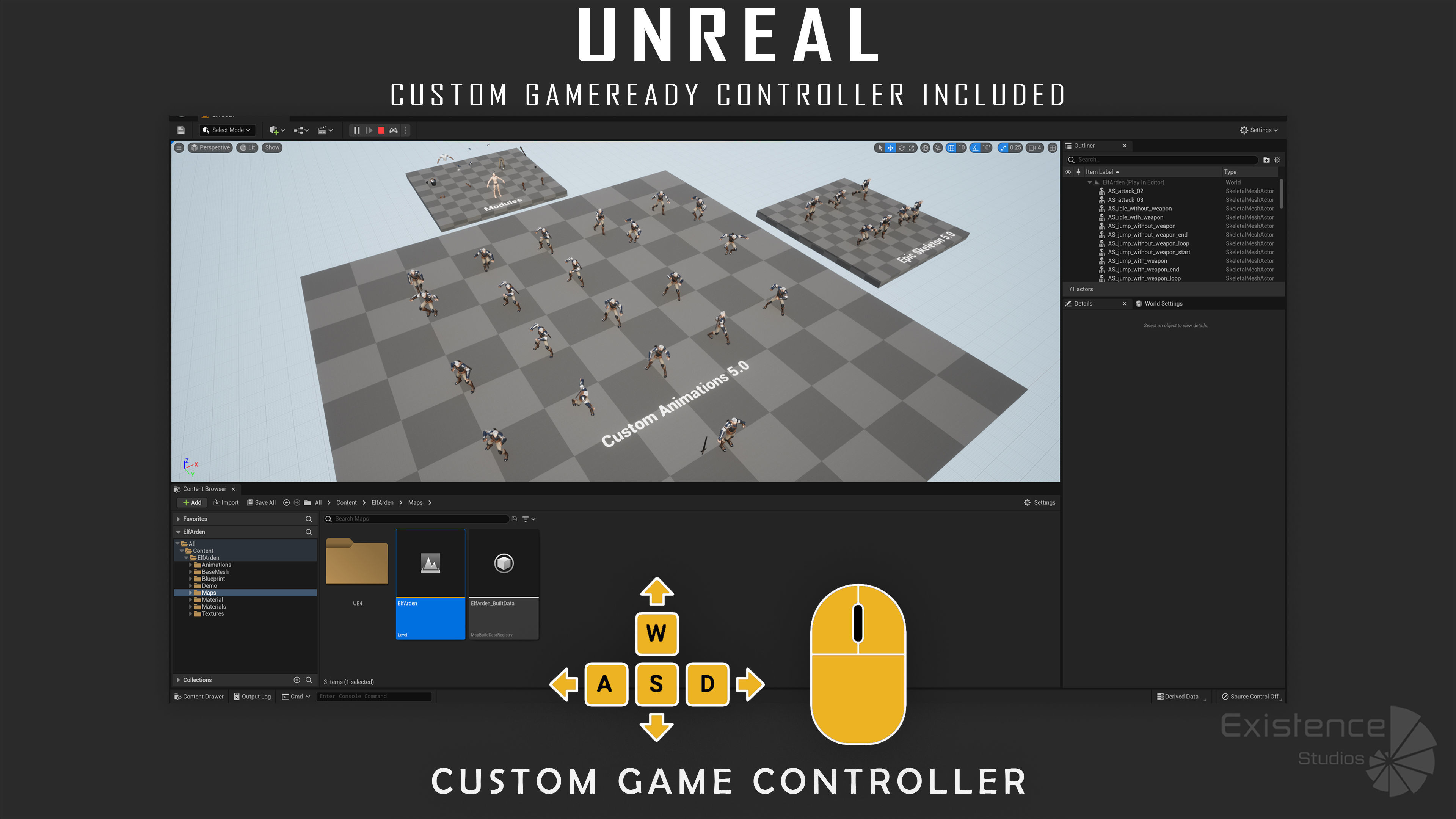 Elf Arden - Stylized Medieval Elven Warrior - RPG Hero - 56 Low-poly 3D model_5