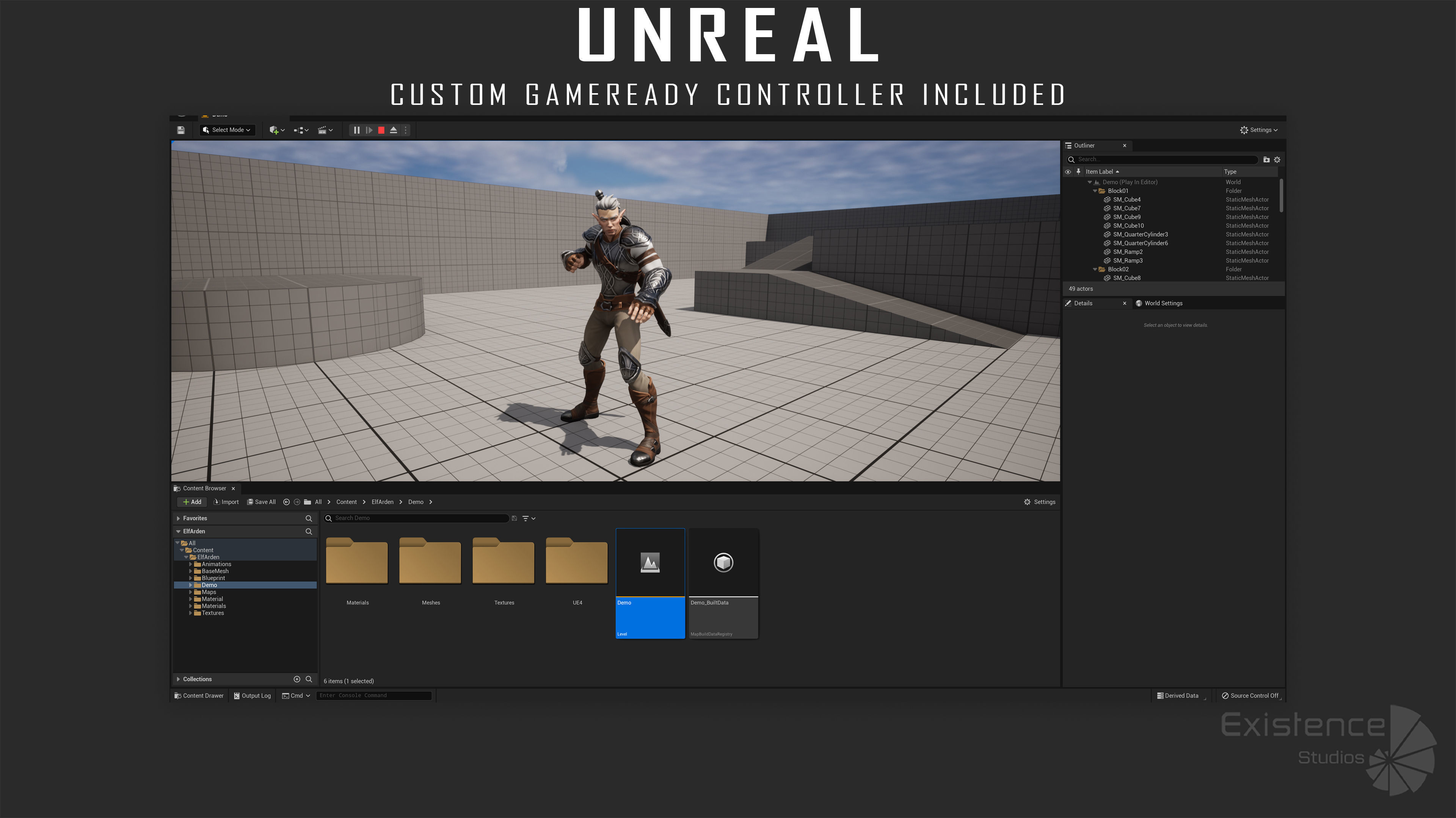 Elf Arden - Stylized Medieval Elven Warrior - RPG Hero - 56 Low-poly 3D model_34