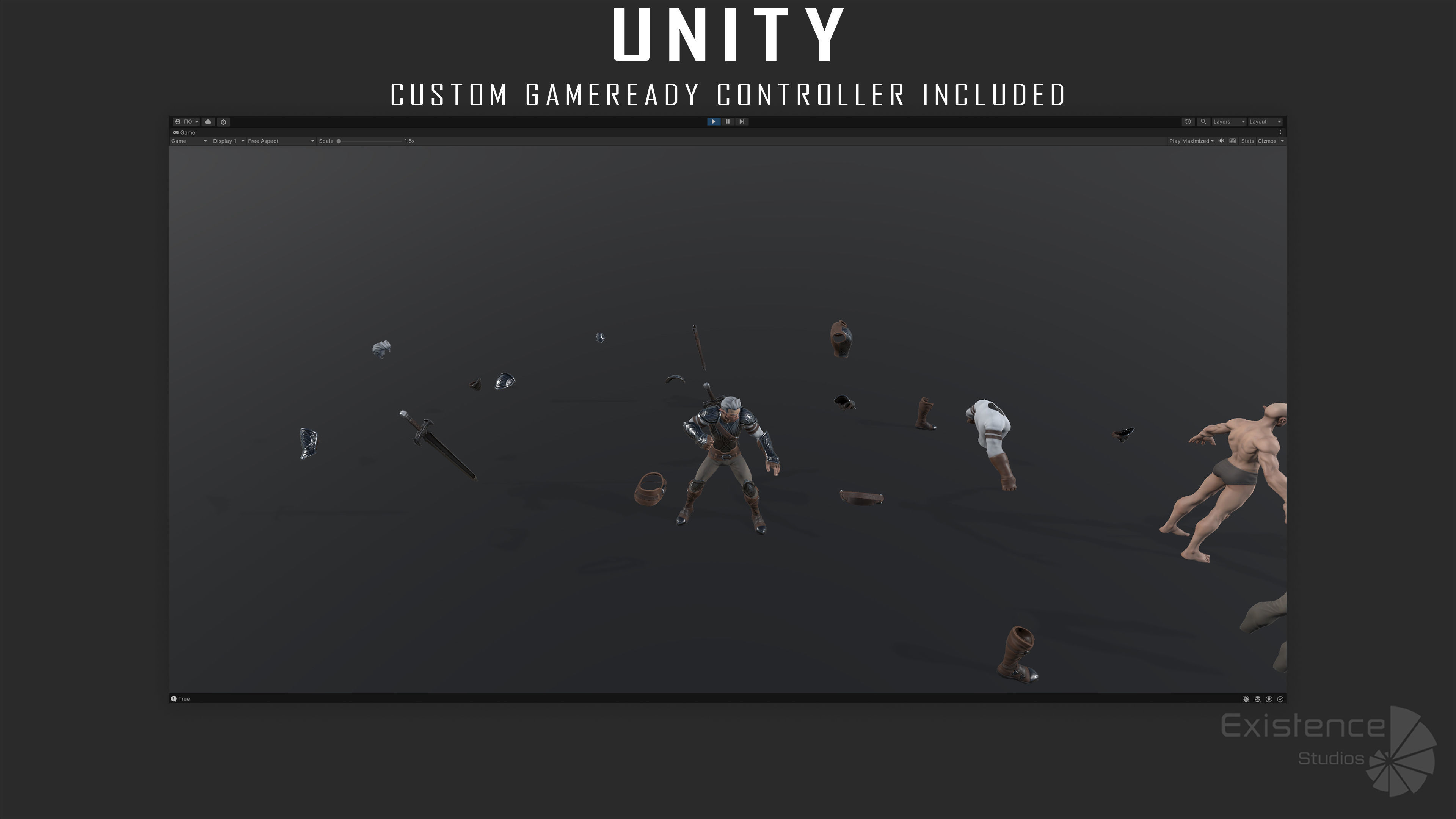 Elf Arden - Stylized Medieval Elven Warrior - RPG Hero - 56 Low-poly 3D model_27