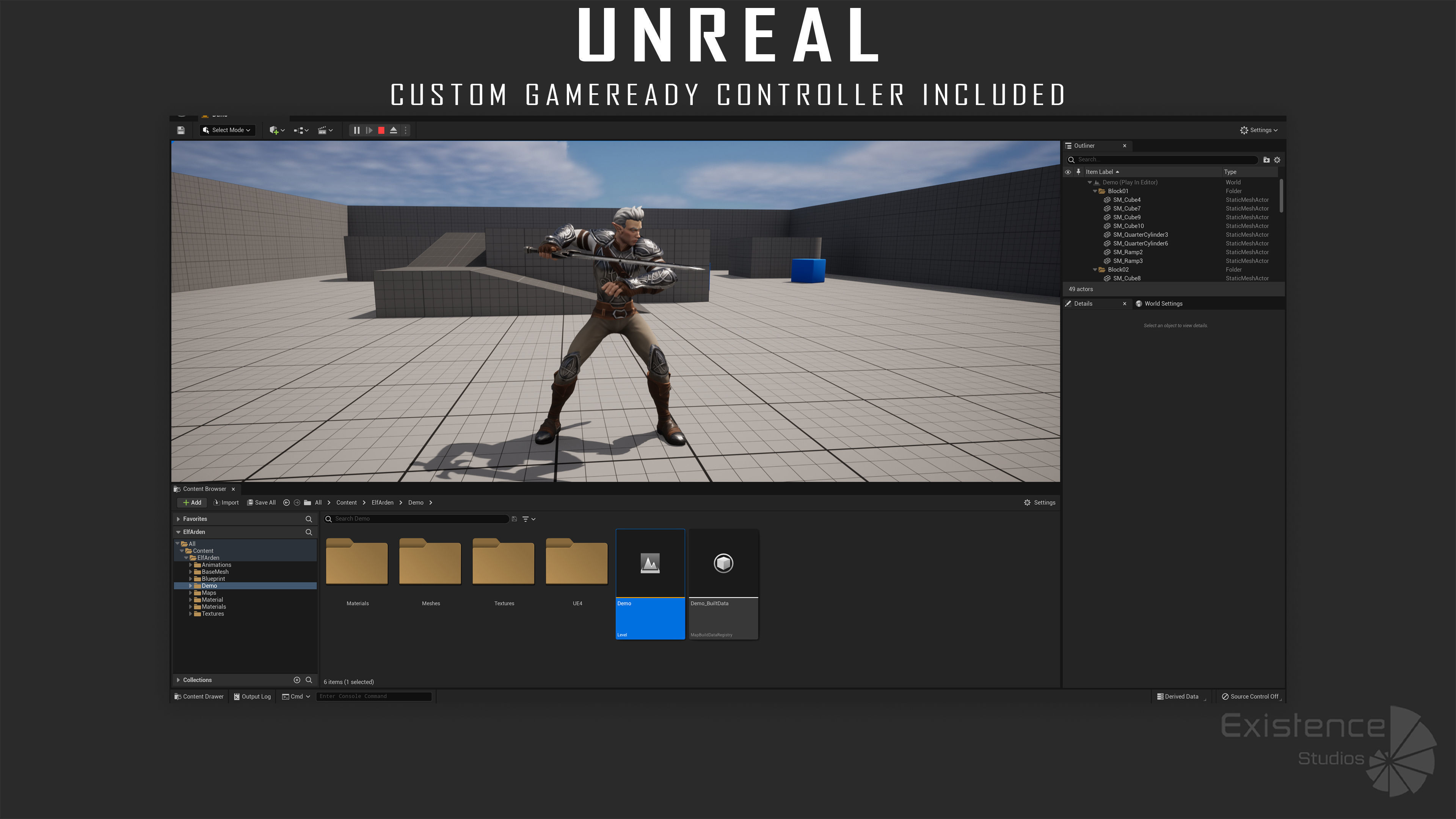 Elf Arden - Stylized Medieval Elven Warrior - RPG Hero - 56 Low-poly 3D model_33