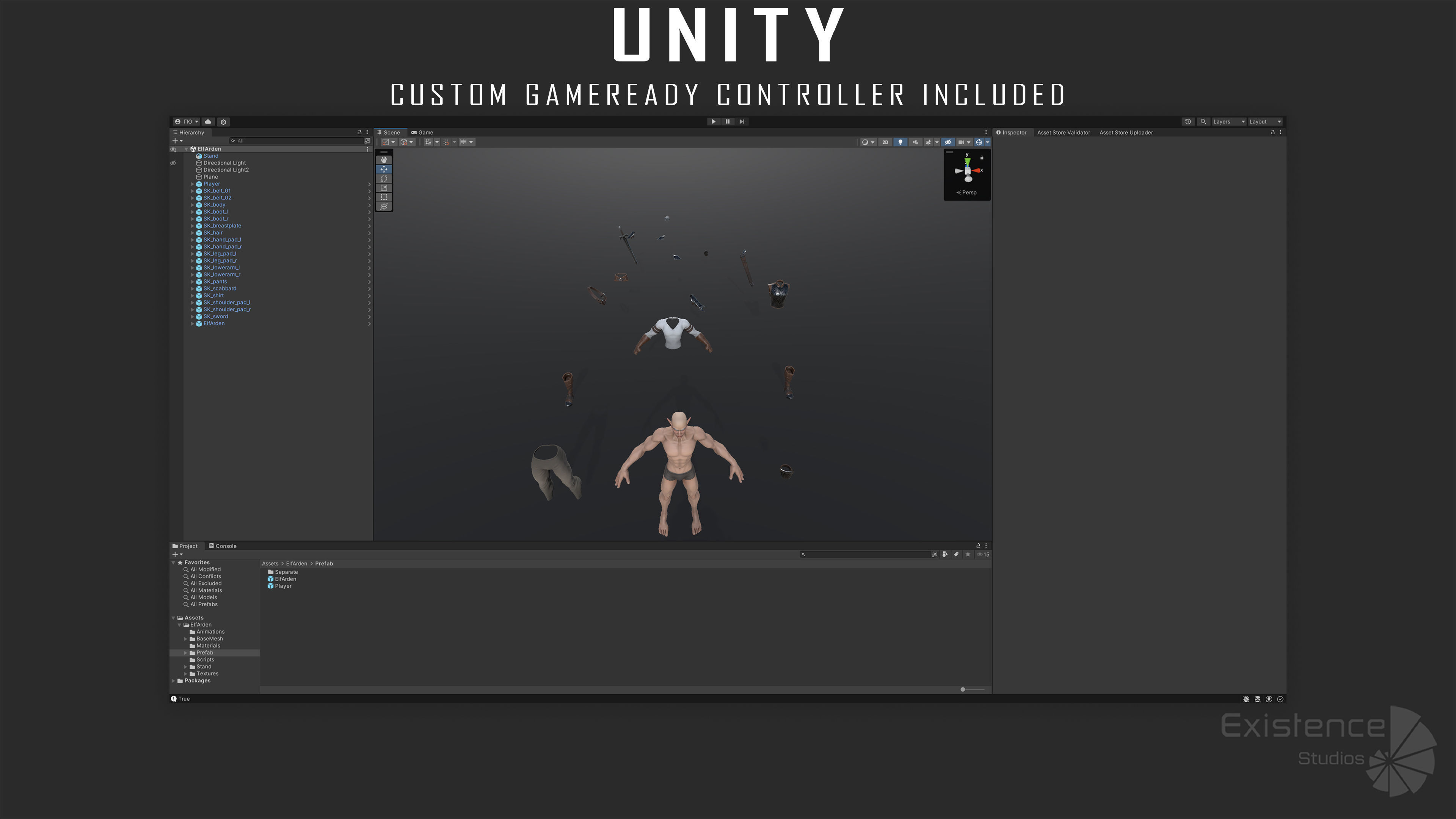 Elf Arden - Stylized Medieval Elven Warrior - RPG Hero - 56 Low-poly 3D model_31