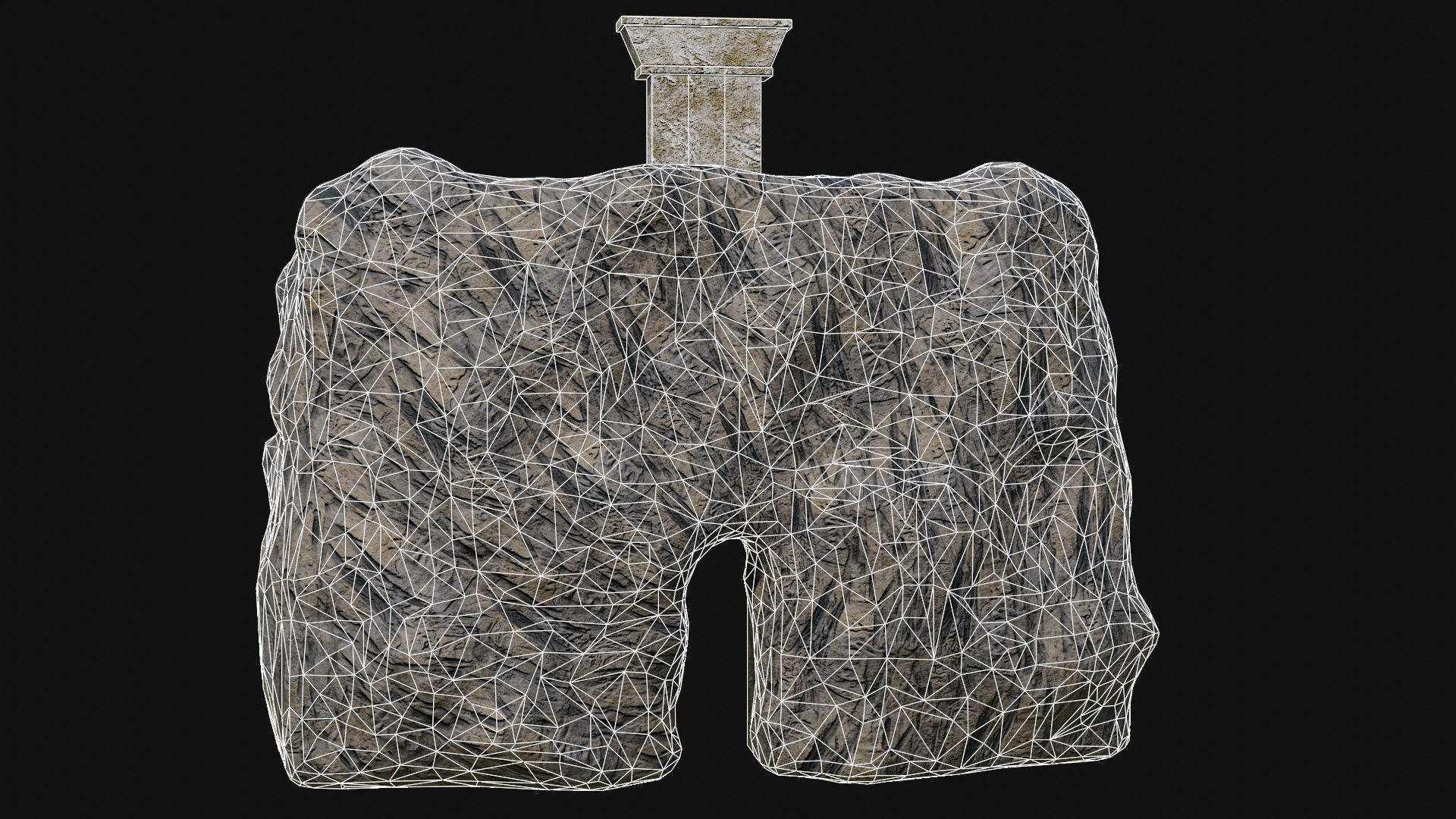 CAVE ENTRANCE GATE PORTAL DUNGEON ANCIENT TEMPLE COLLECTION Low-poly 3D model_47