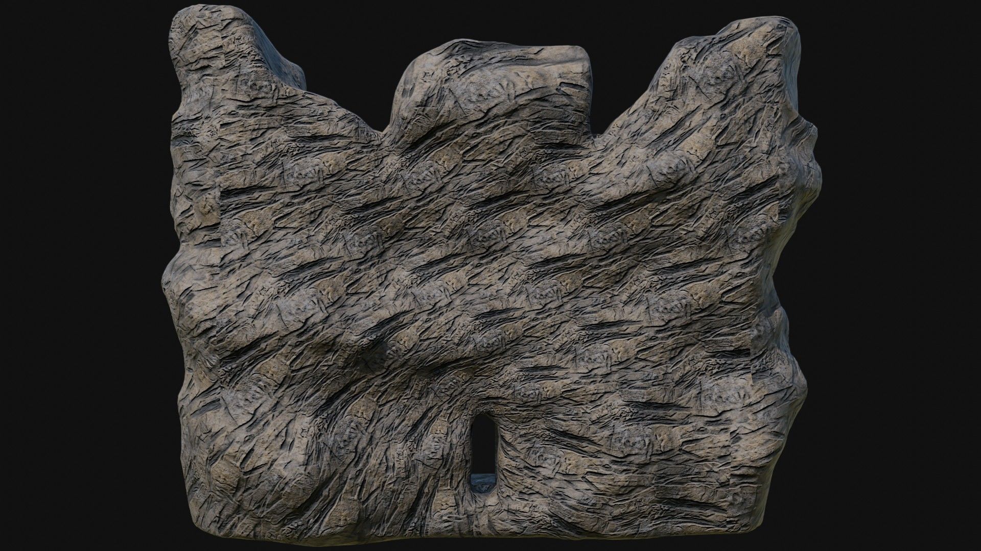 CAVE ENTRANCE GATE PORTAL DUNGEON ANCIENT TEMPLE COLLECTION Low-poly 3D model_32