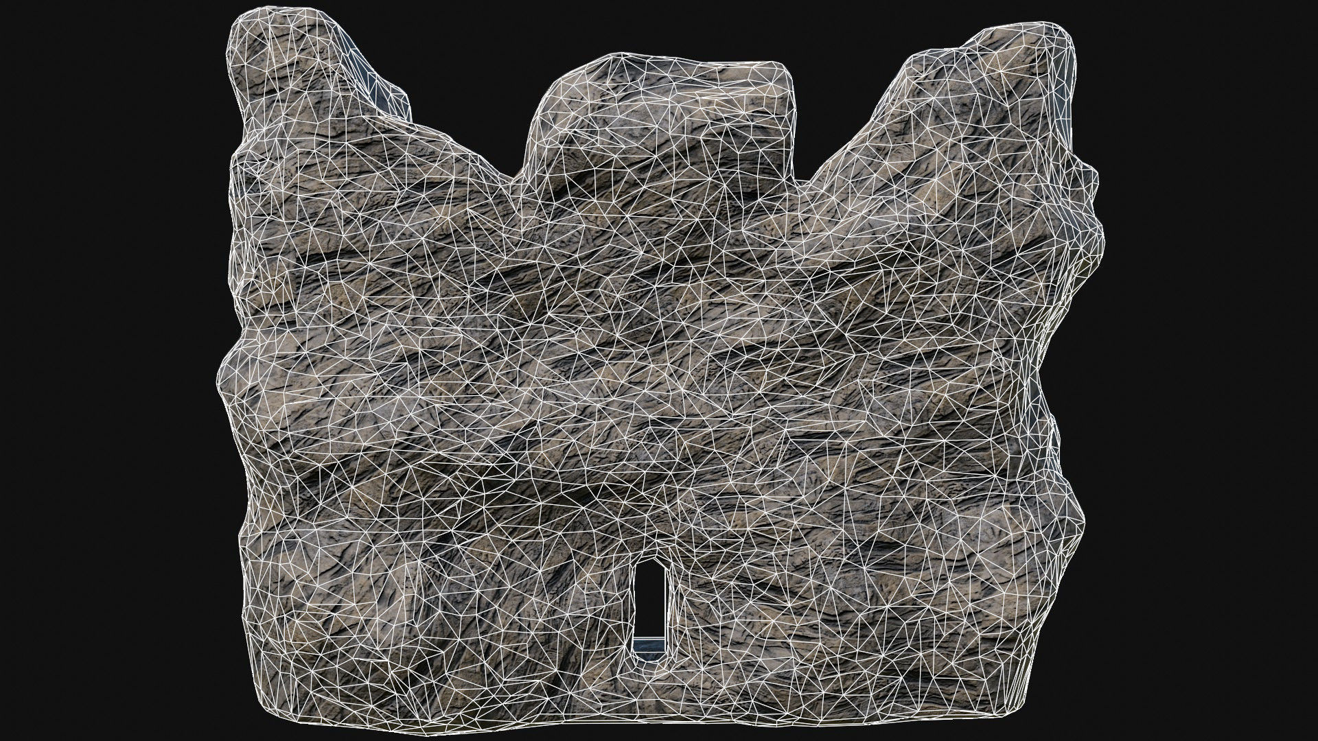 CAVE ENTRANCE GATE PORTAL DUNGEON ANCIENT TEMPLE COLLECTION Low-poly 3D model_35