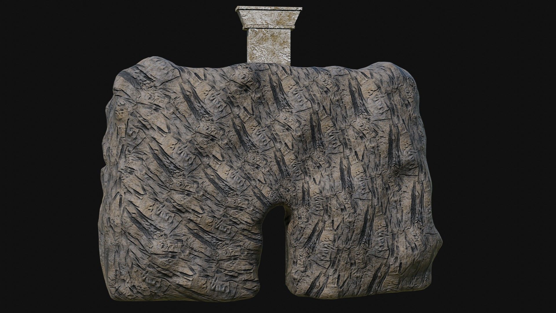 CAVE ENTRANCE GATE PORTAL DUNGEON ANCIENT TEMPLE COLLECTION Low-poly 3D model_44