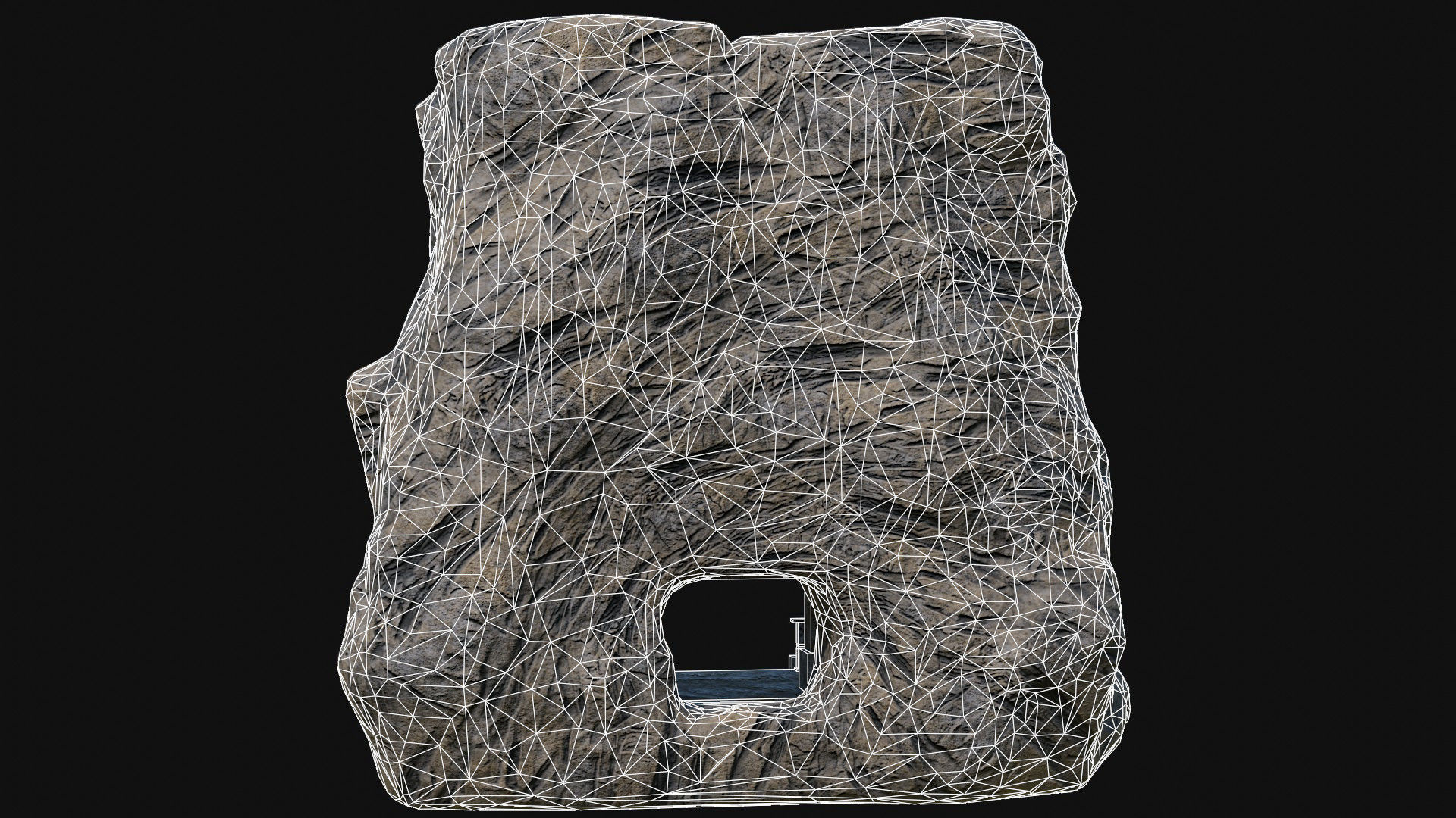 CAVE ENTRANCE GATE PORTAL DUNGEON ANCIENT TEMPLE COLLECTION Low-poly 3D model_53