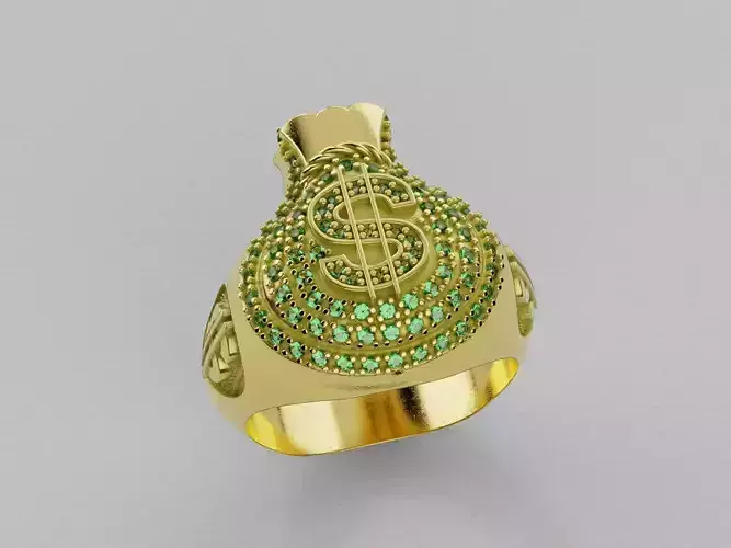  Money Bag Ring  -    Anillo Bolsa Del Dinero  3D print model