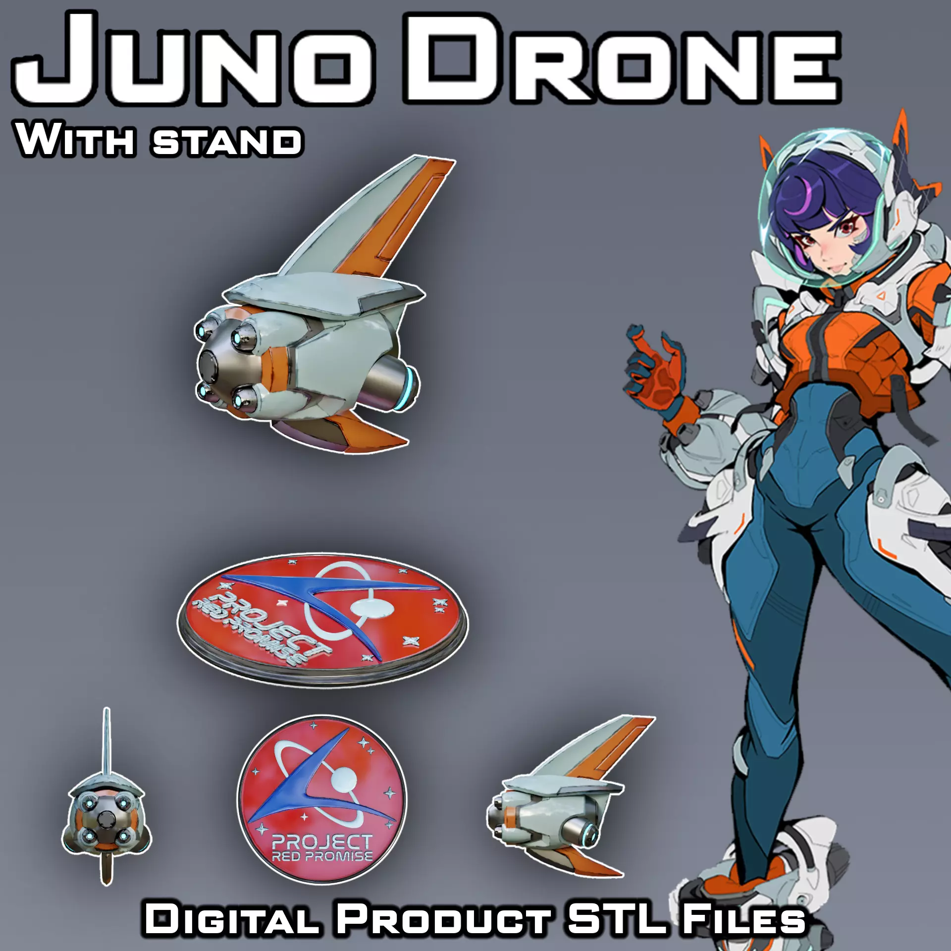 Si Fi Juno Drone Overwatch 2 3D print model_0