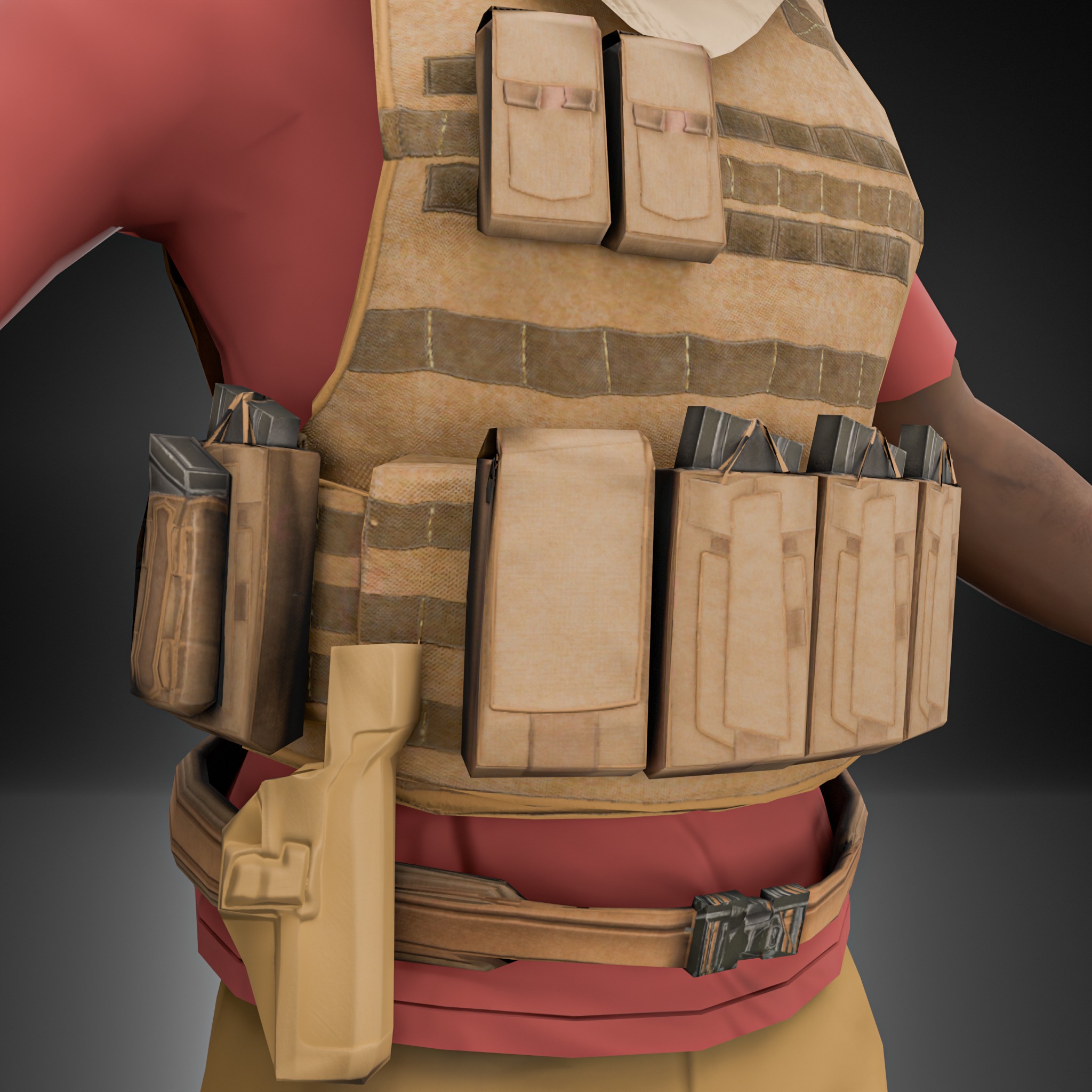 Low Poly Character Low-poly 3D model_4