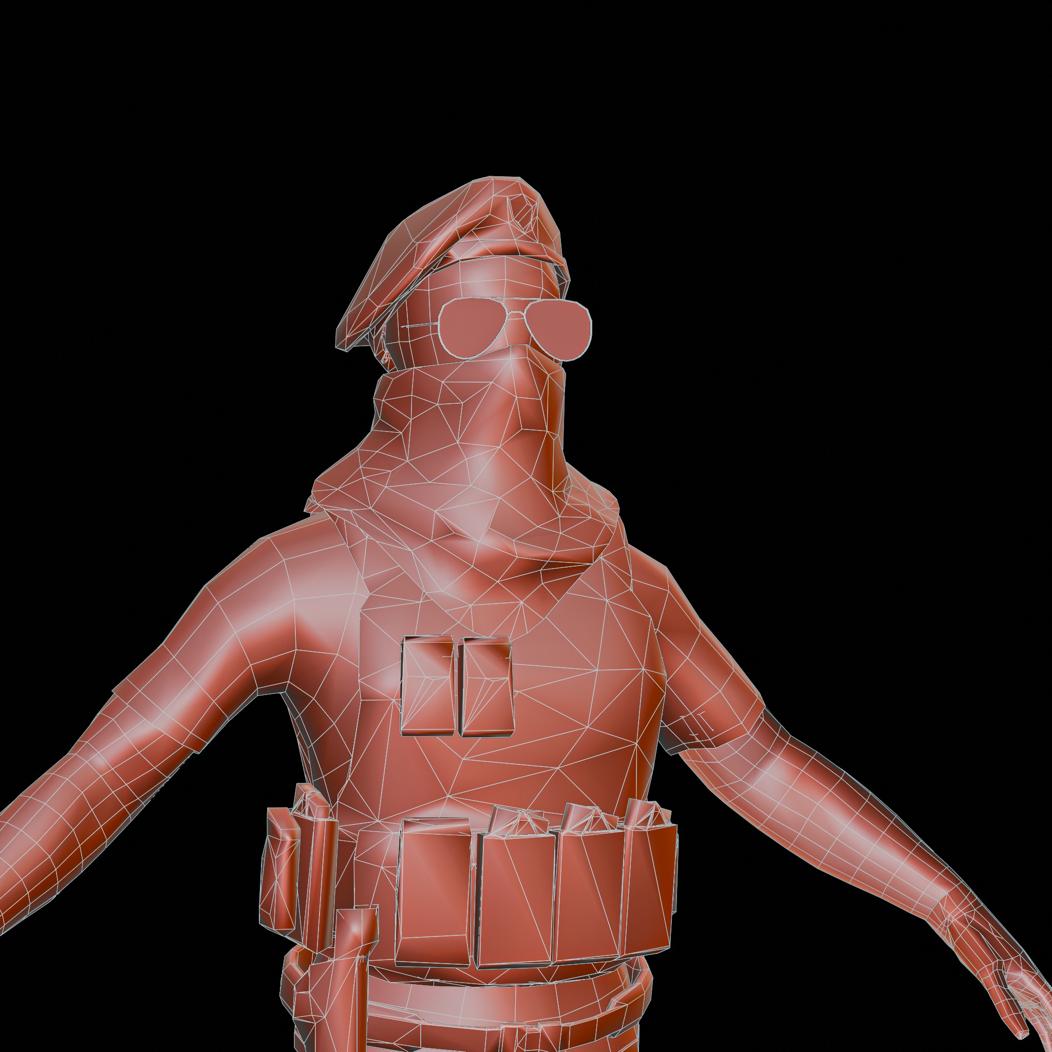 Low Poly Character Low-poly 3D model_10