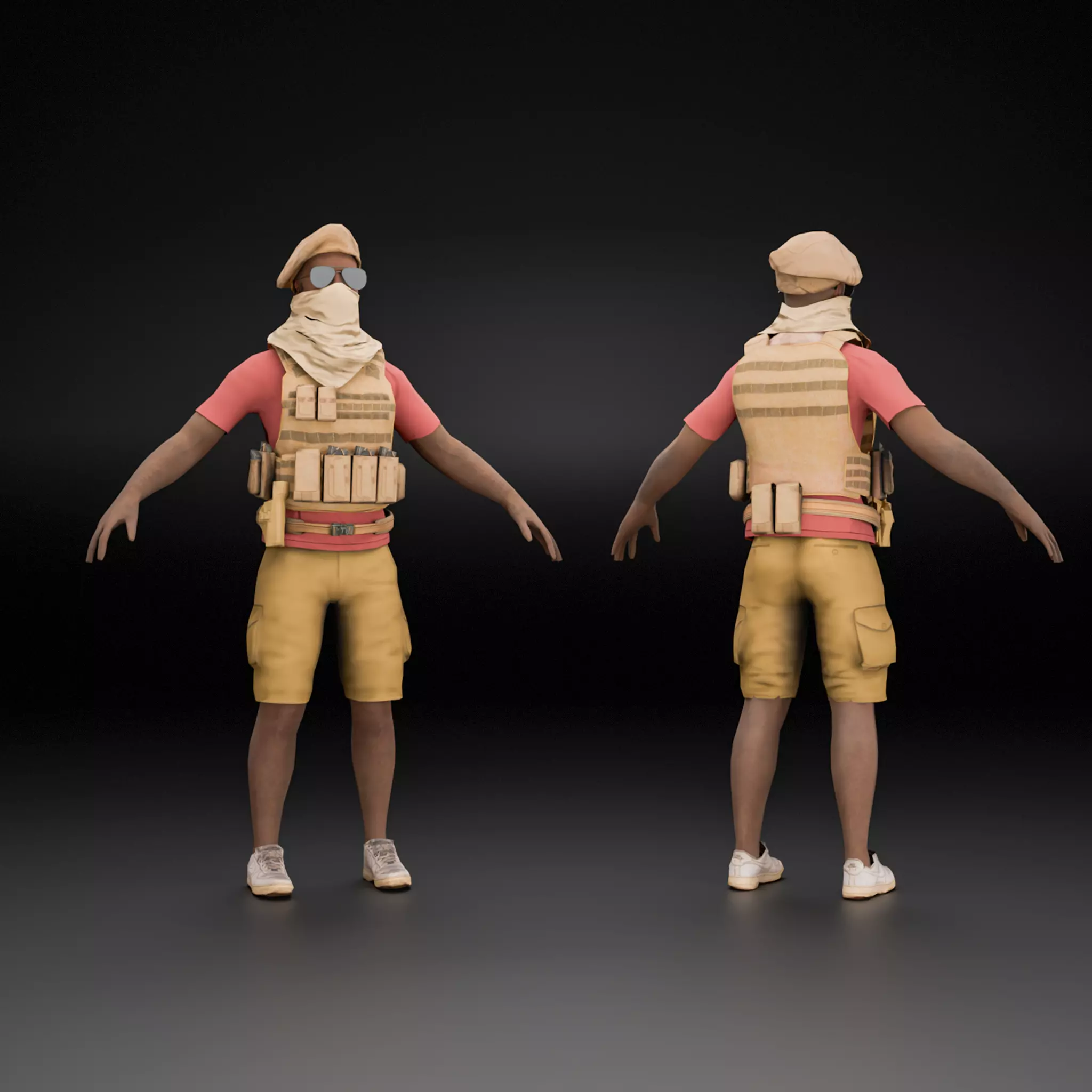 Low Poly Character Low-poly 3D model_0