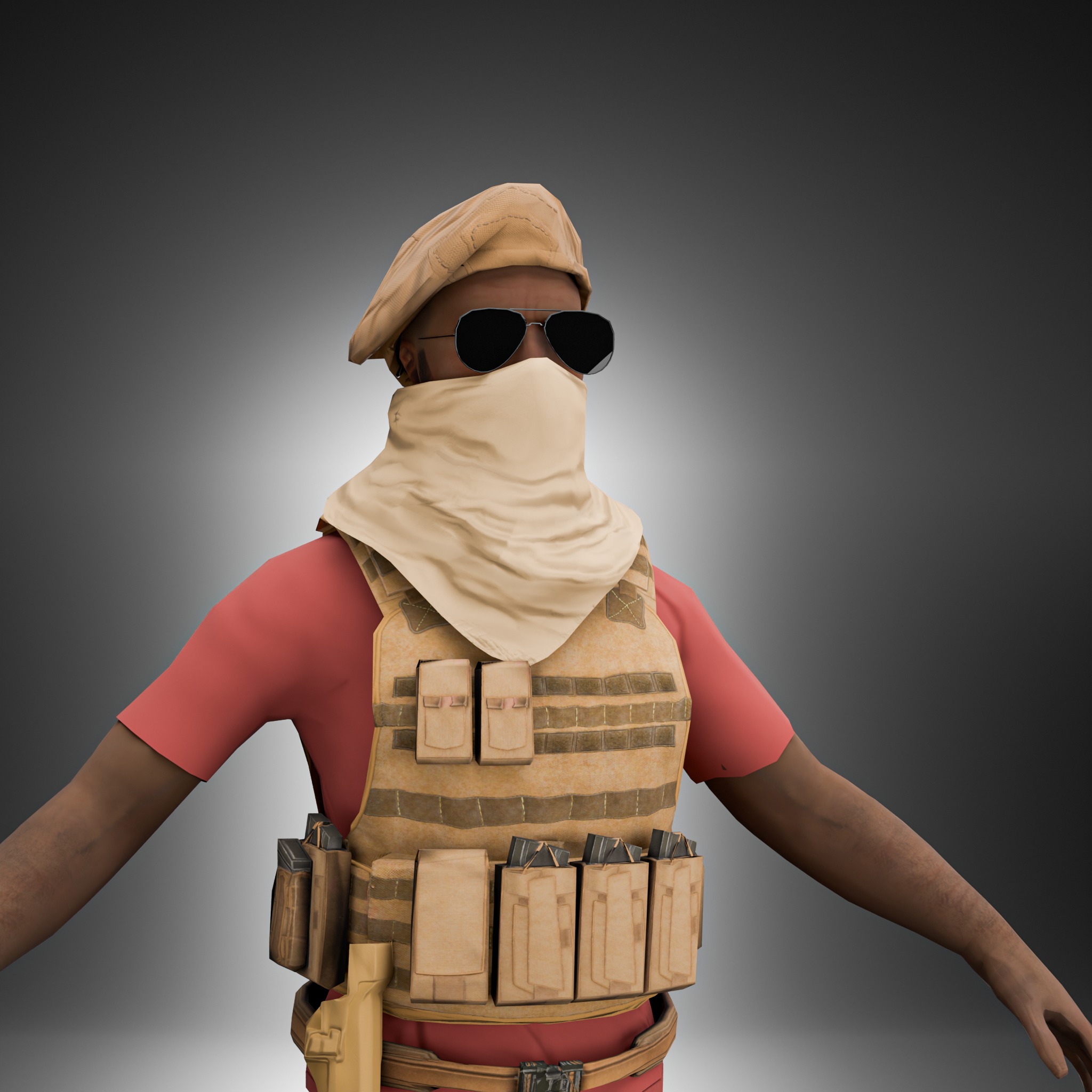 Low Poly Character Low-poly 3D model_2