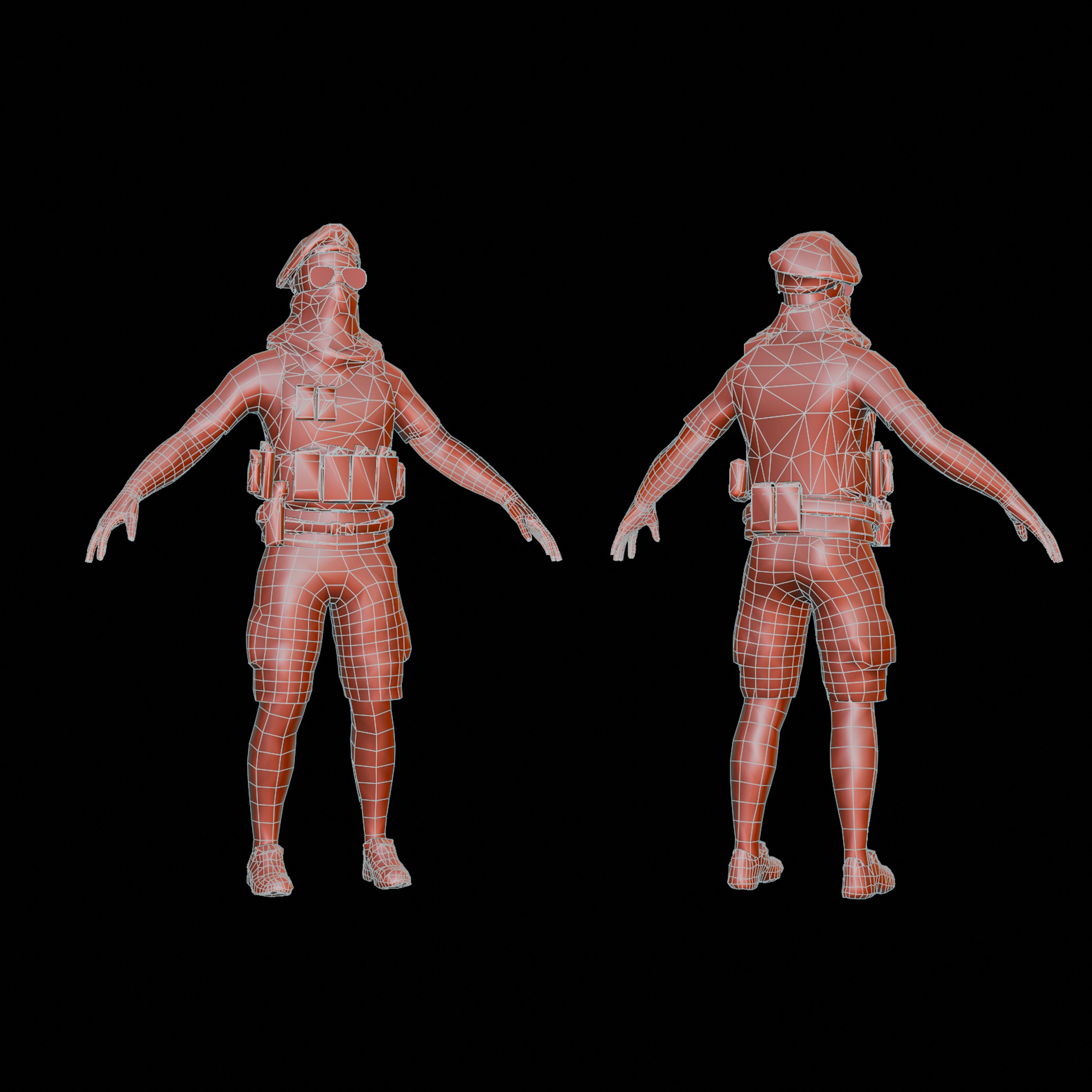 Low Poly Character Low-poly 3D model_9