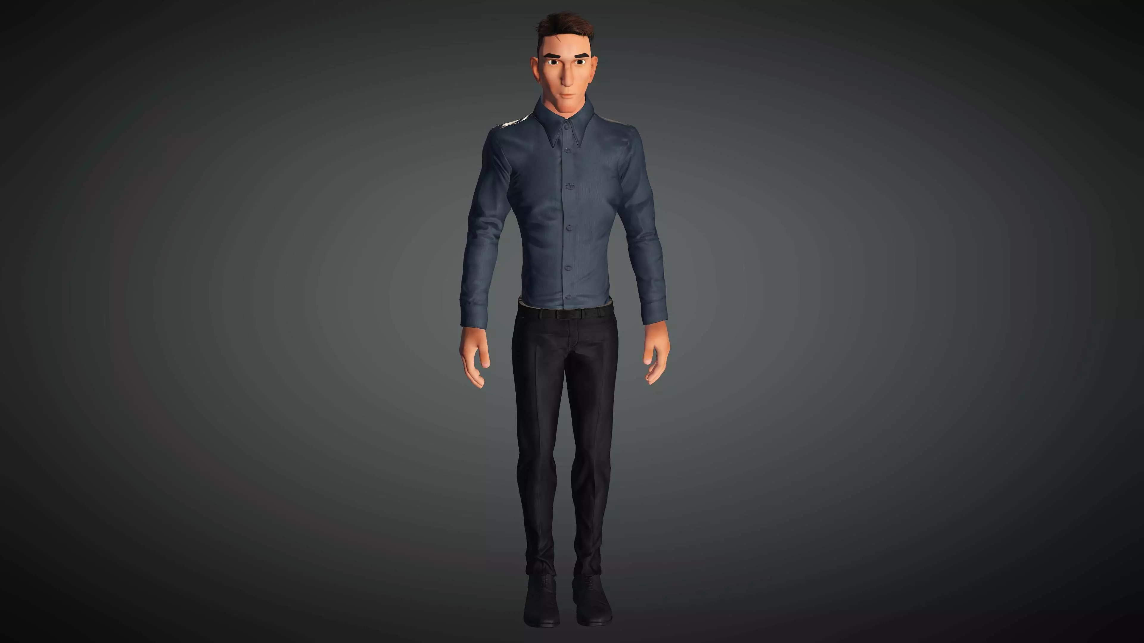 Cartoon Guy Low-poly 3D model