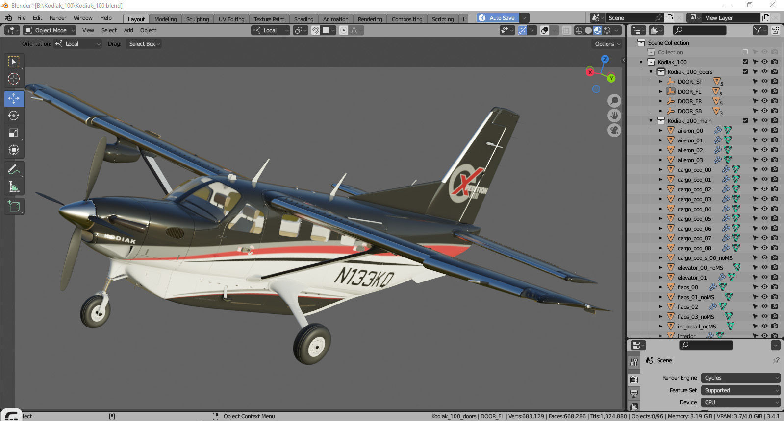 Kodiak 100 3D model_38