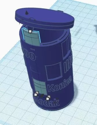 120 film canister with built-in Changeable label system Free 3D model