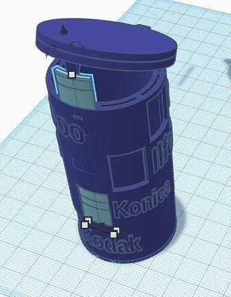 120 film canister with built-in Changeable label system Free 3D model