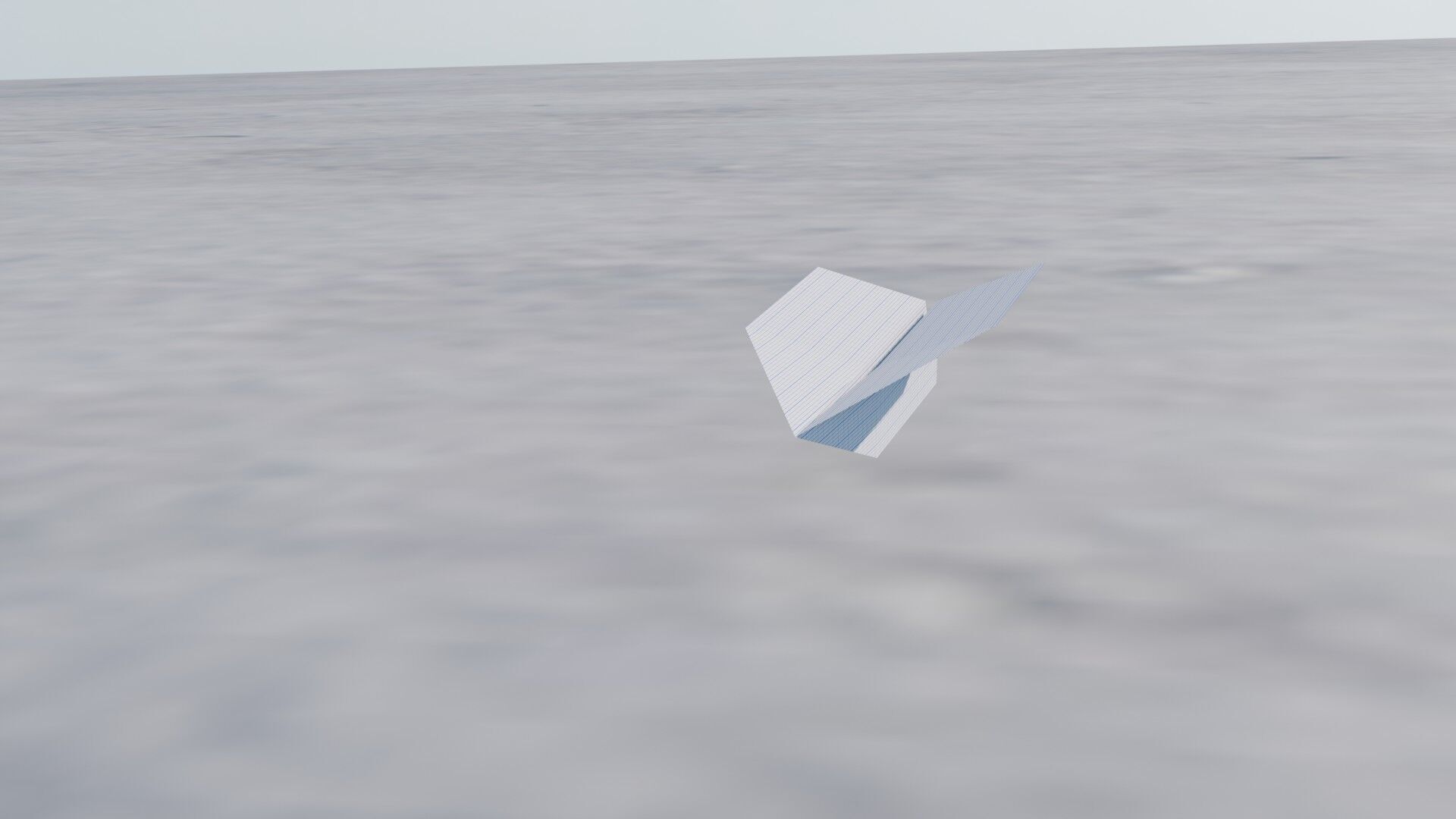 Paper Airplane Cloth Simulation Low-poly 3D model_2