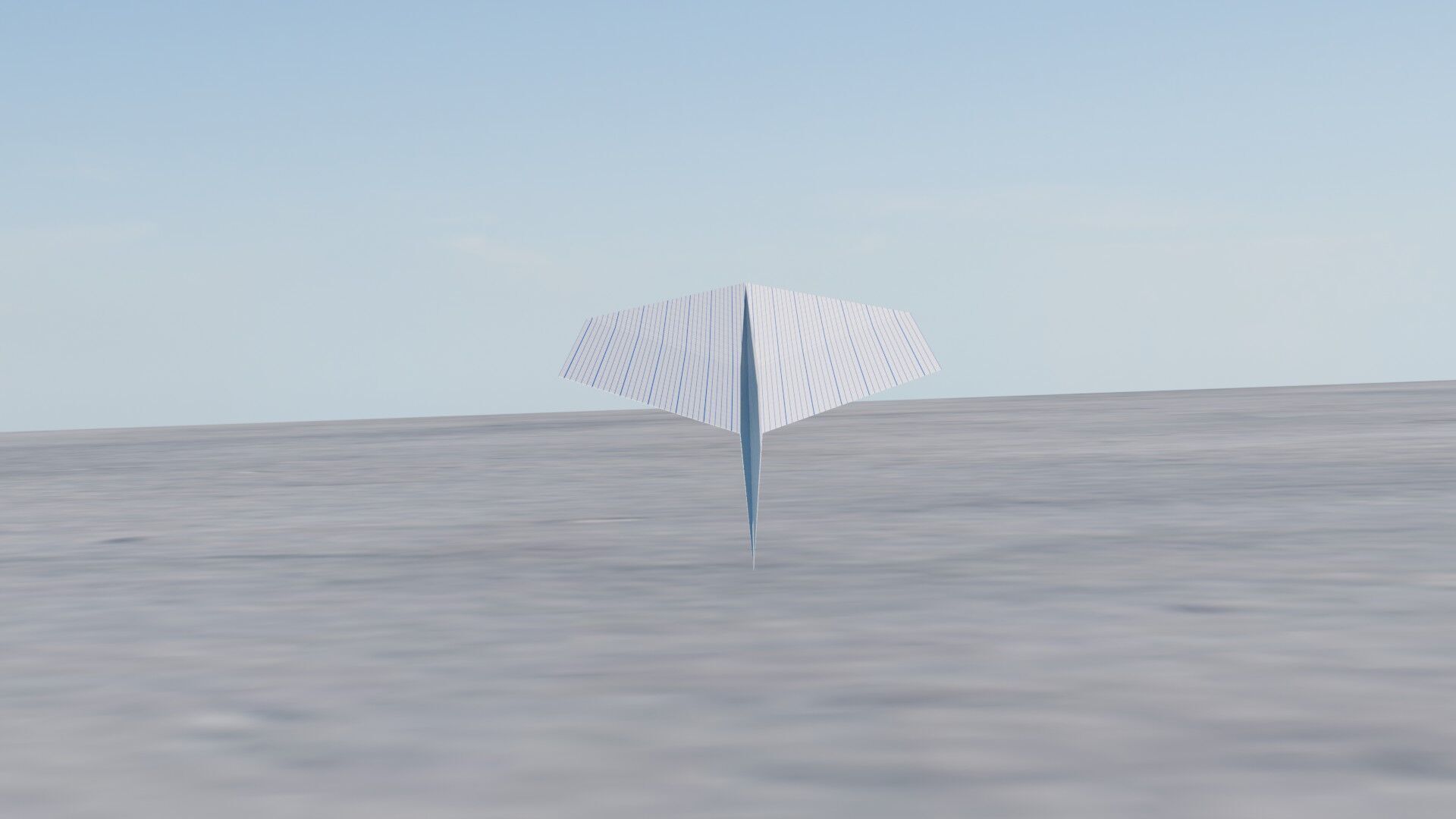 Paper Airplane Cloth Simulation Low-poly 3D model_3
