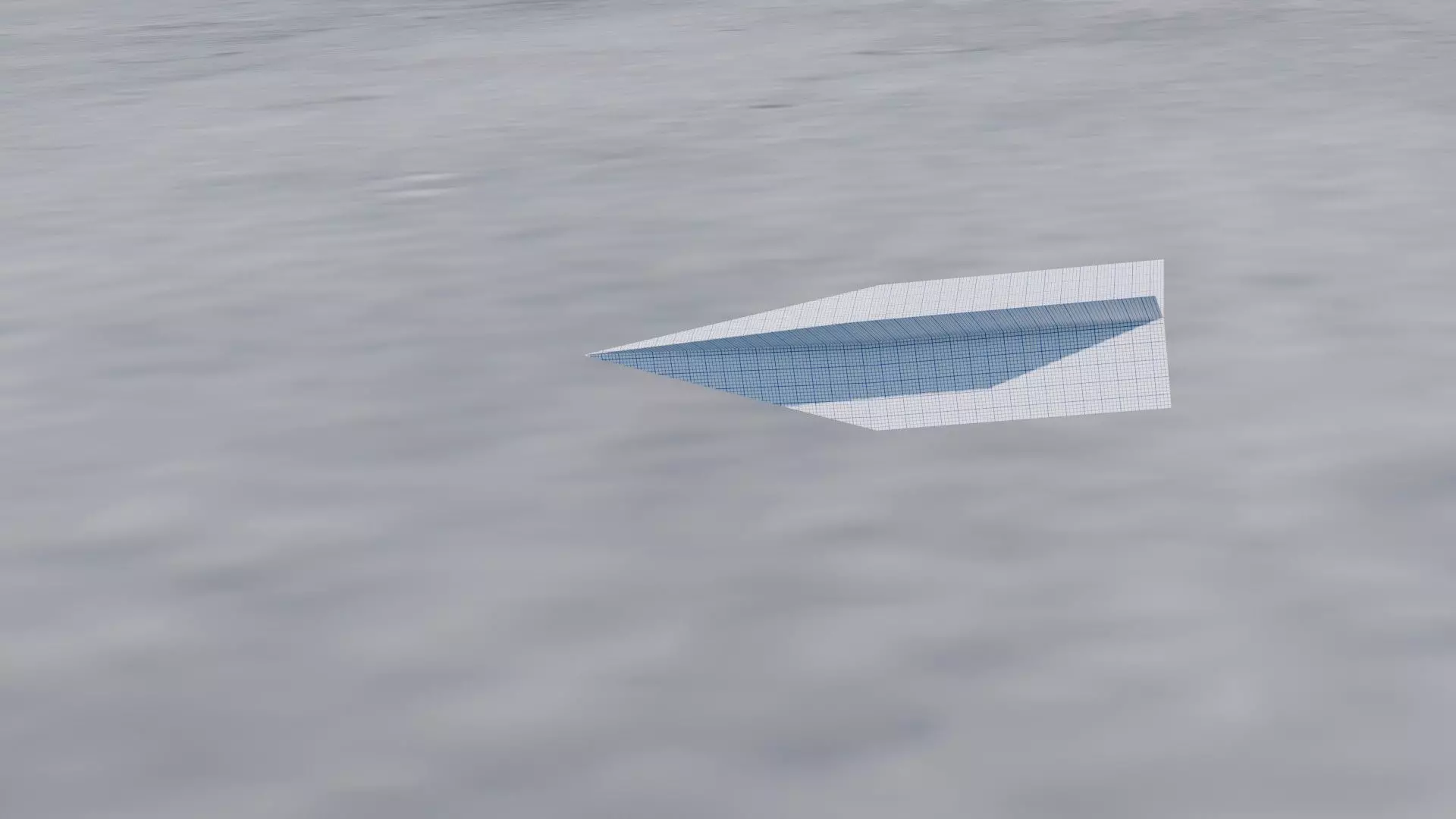 Paper Airplane Cloth Simulation Low-poly 3D model_0