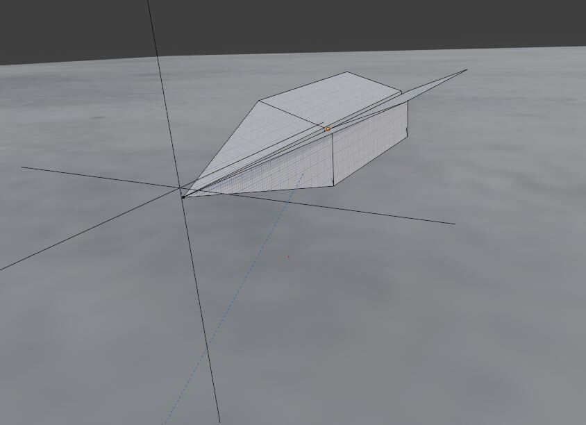 Paper Airplane Cloth Simulation Low-poly 3D model_4
