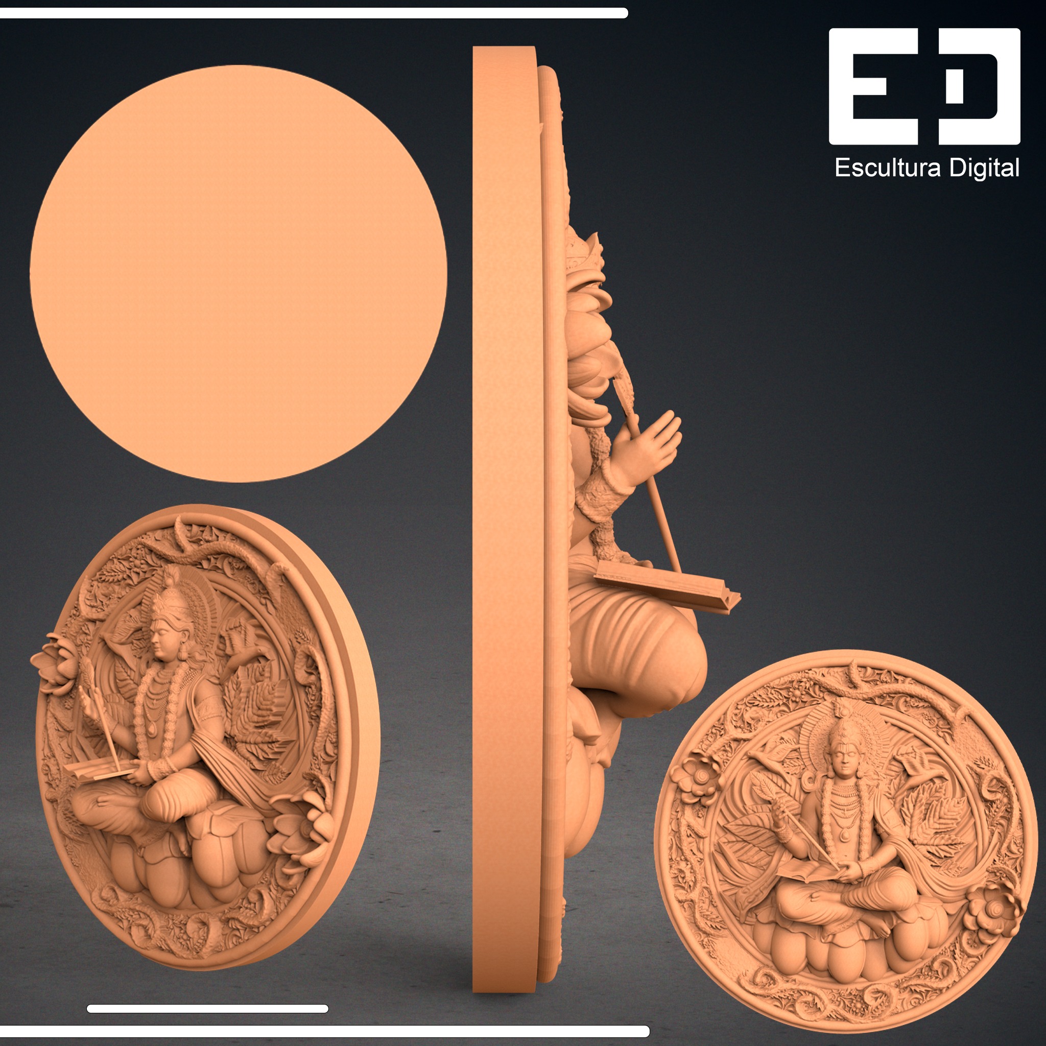 Coin of Shiva - Moneda de Shiva 3D print model_2