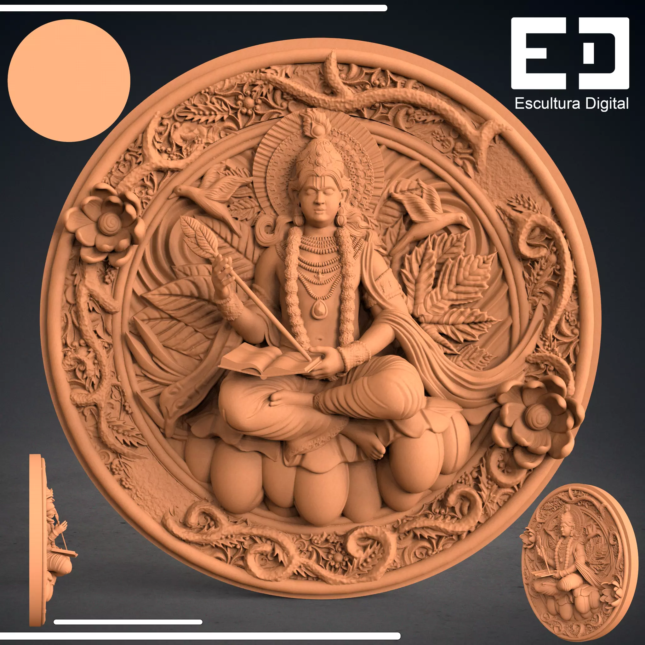 Coin of Shiva - Moneda de Shiva 3D print model_0