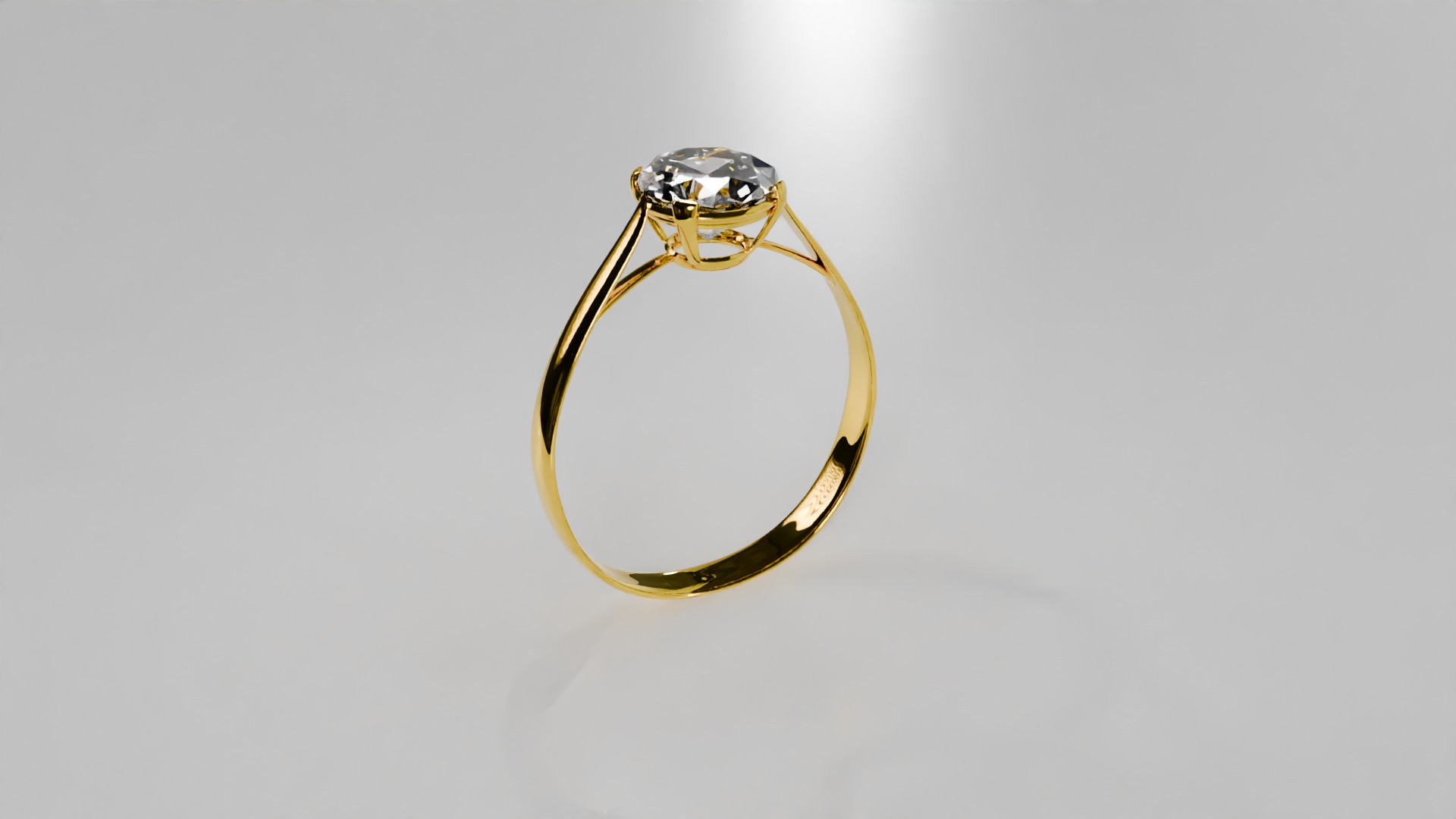 diamond Ring 3D print model_3