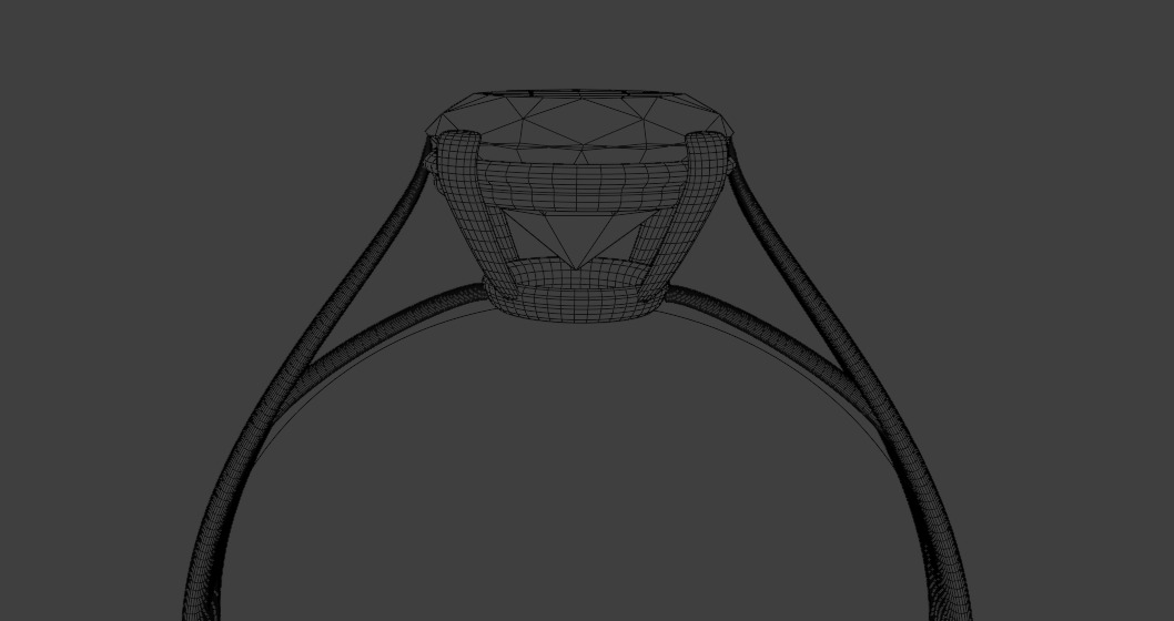 diamond Ring 3D print model_6