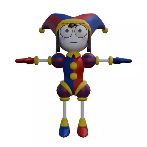 Pomni THE AMAZING DIGITAL CIRCUS Low-poly 3D model