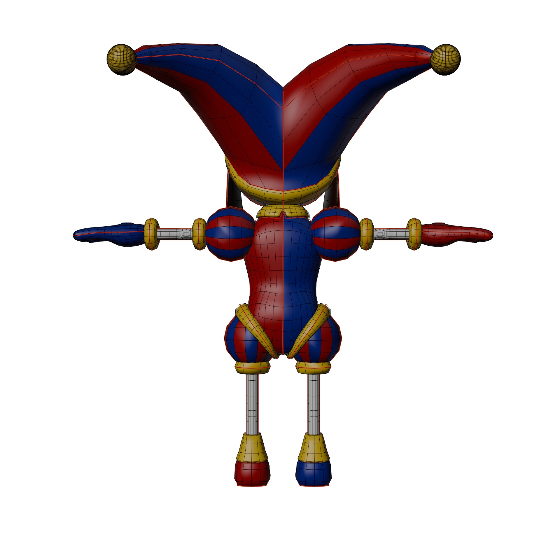 Pomni THE AMAZING DIGITAL CIRCUS Low-poly 3D model_5