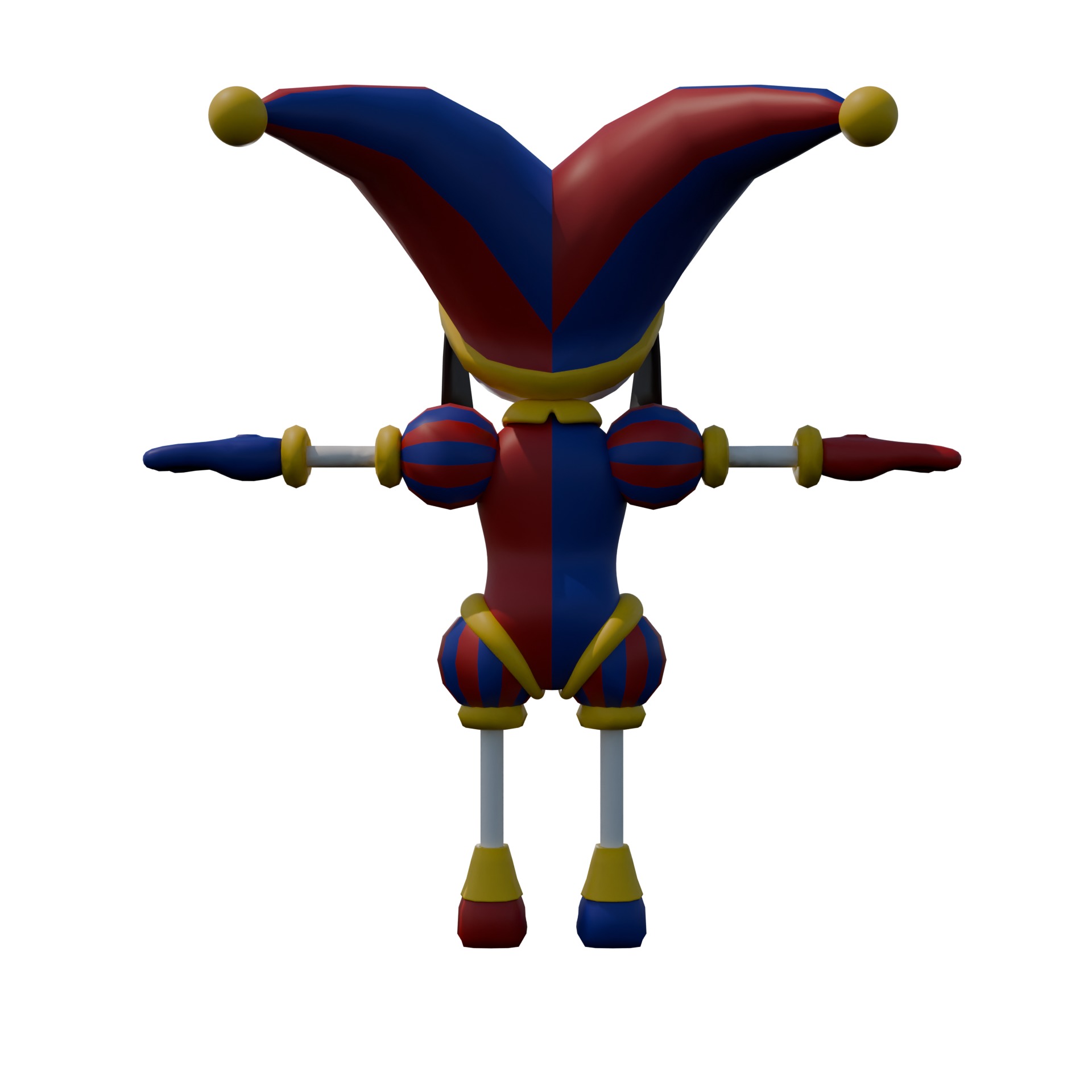 Pomni THE AMAZING DIGITAL CIRCUS Low-poly 3D model_2