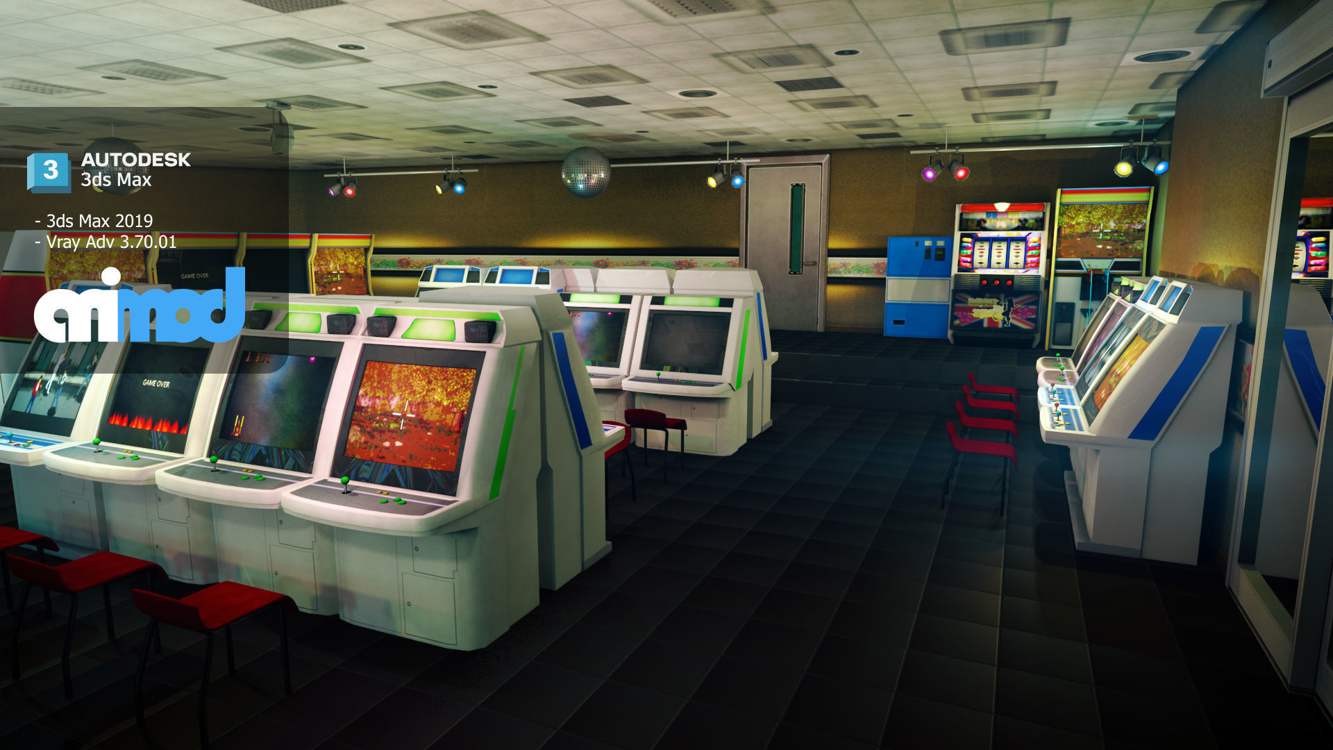 Game Center 3D model_1