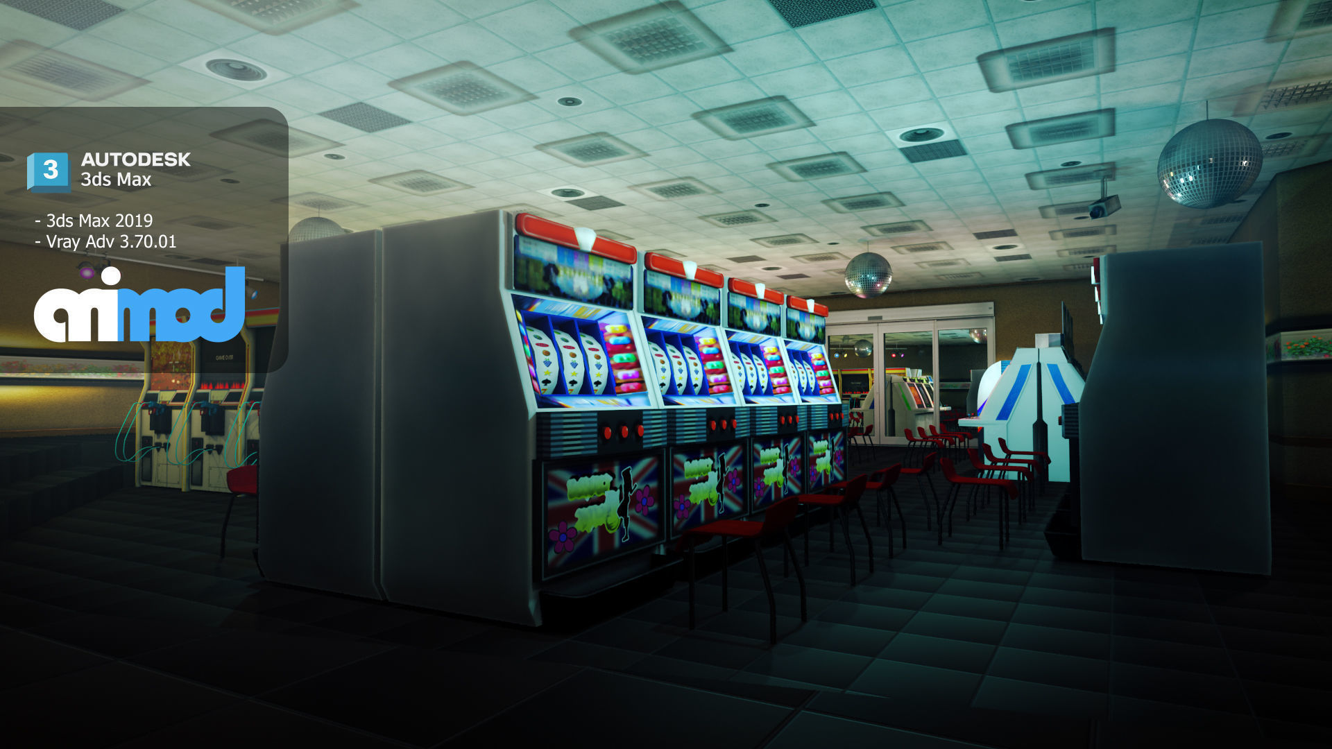 Game Center 3D model_2