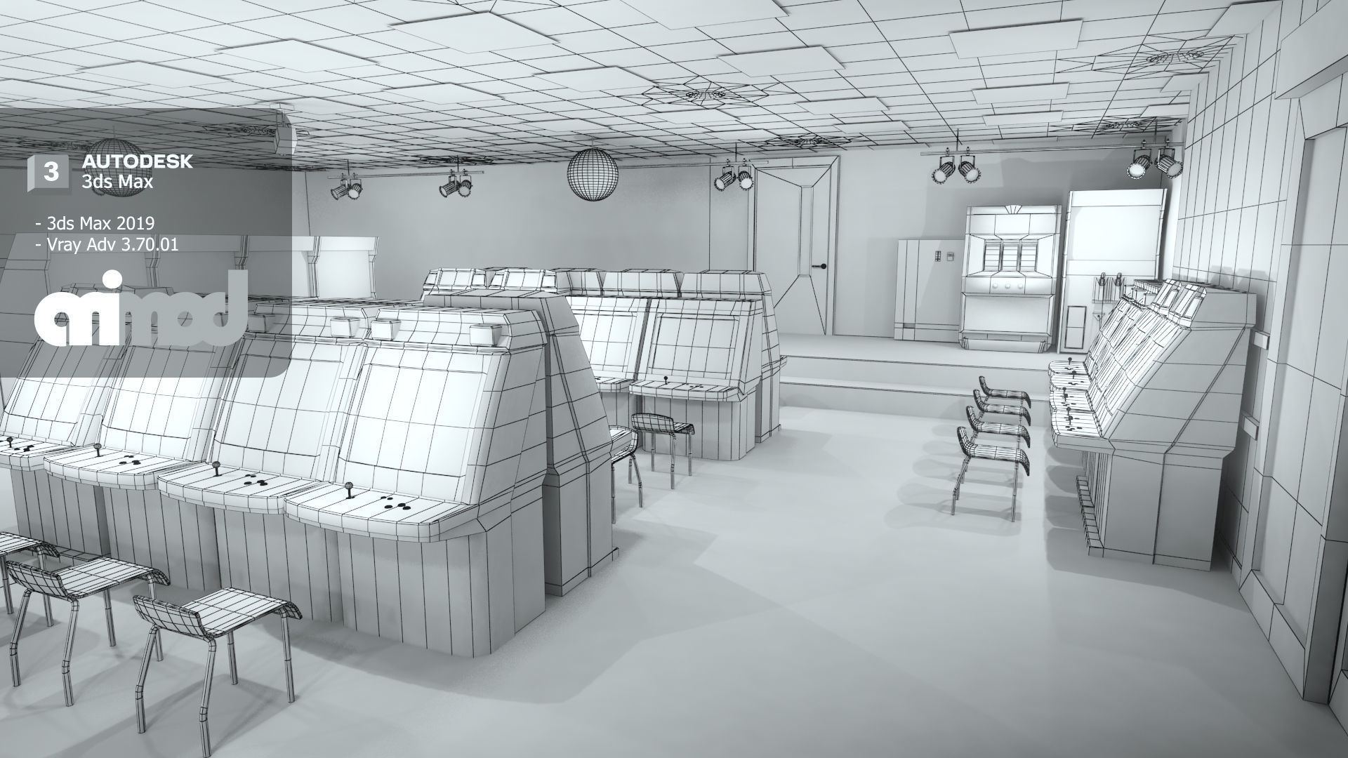 Game Center 3D model_6