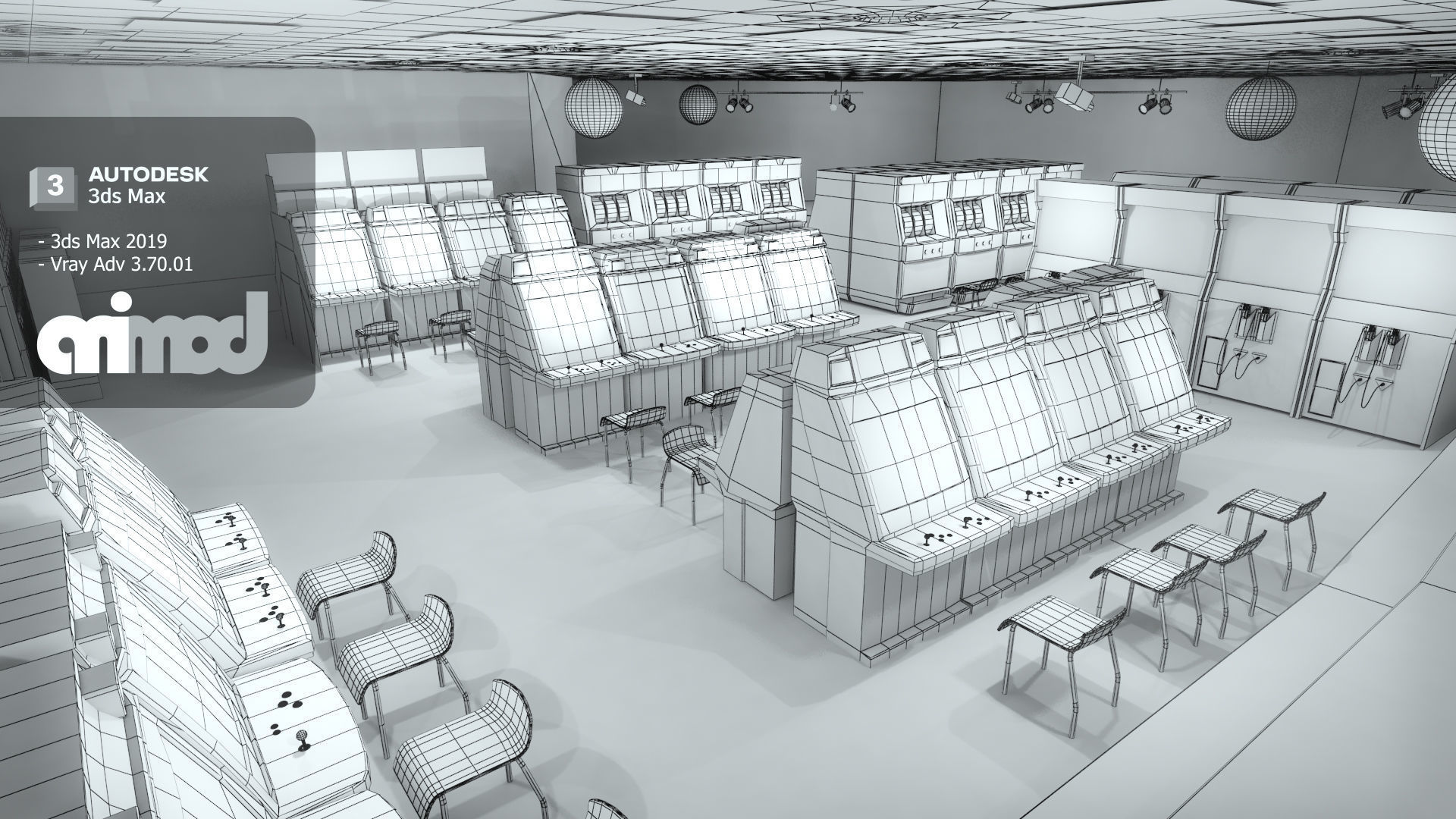 Game Center 3D model_9